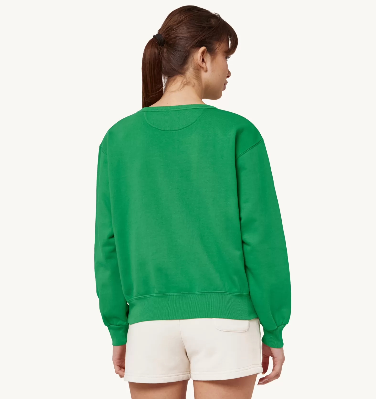 Top^AUTRY Aerobic Logo Crew Neck Sweatshirt Color Green