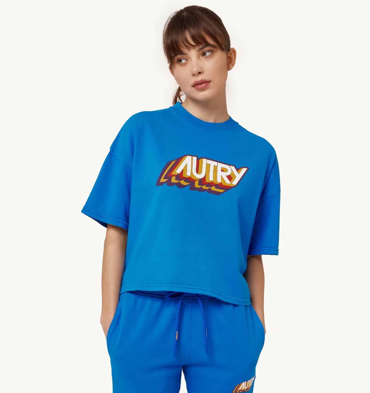 Top^AUTRY Aerobic Logo T-Shirt Color Bluette