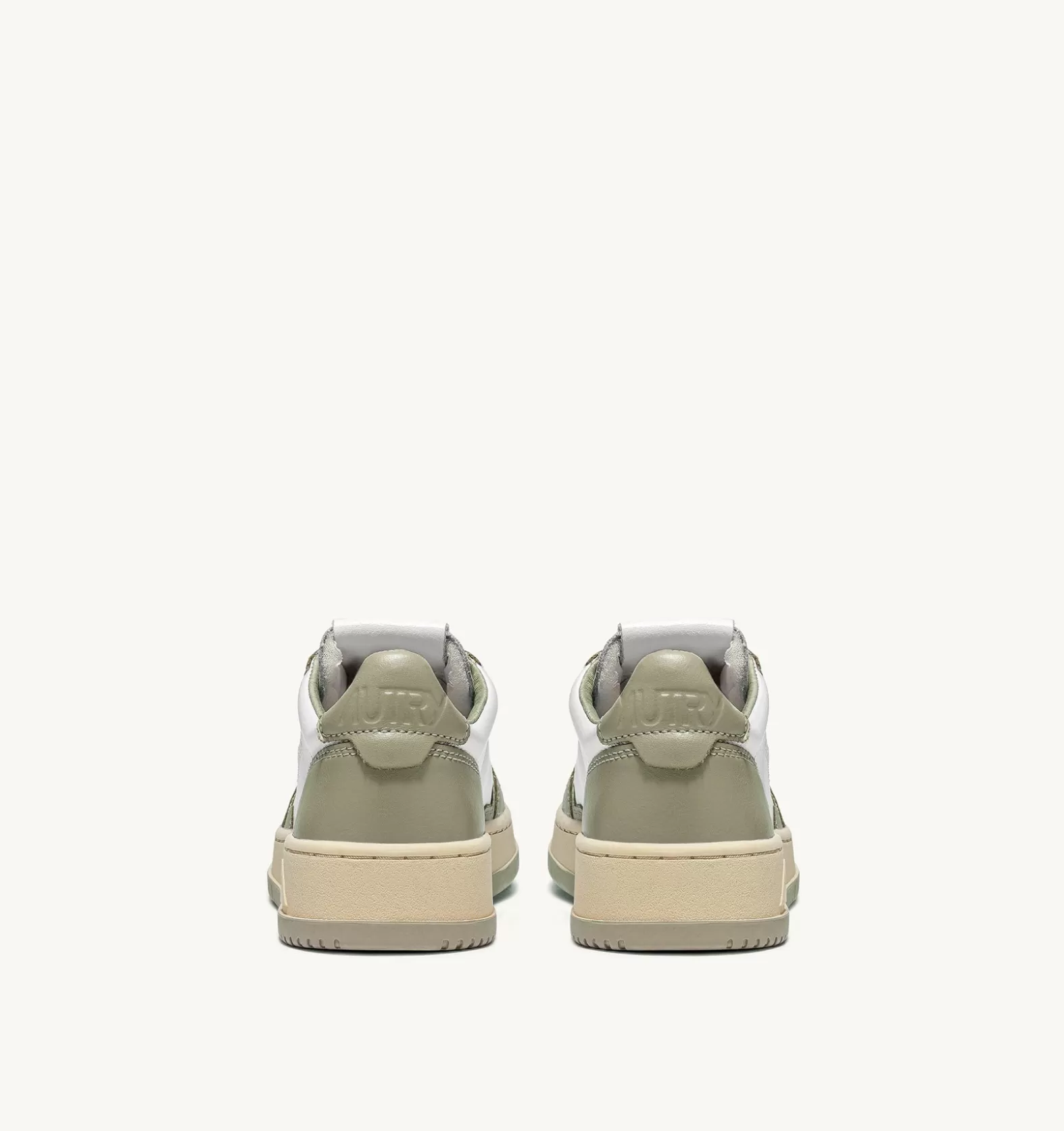 Medalist^AUTRY Bicolor Medalist Low Sneakers In White And Dove Gray Leather