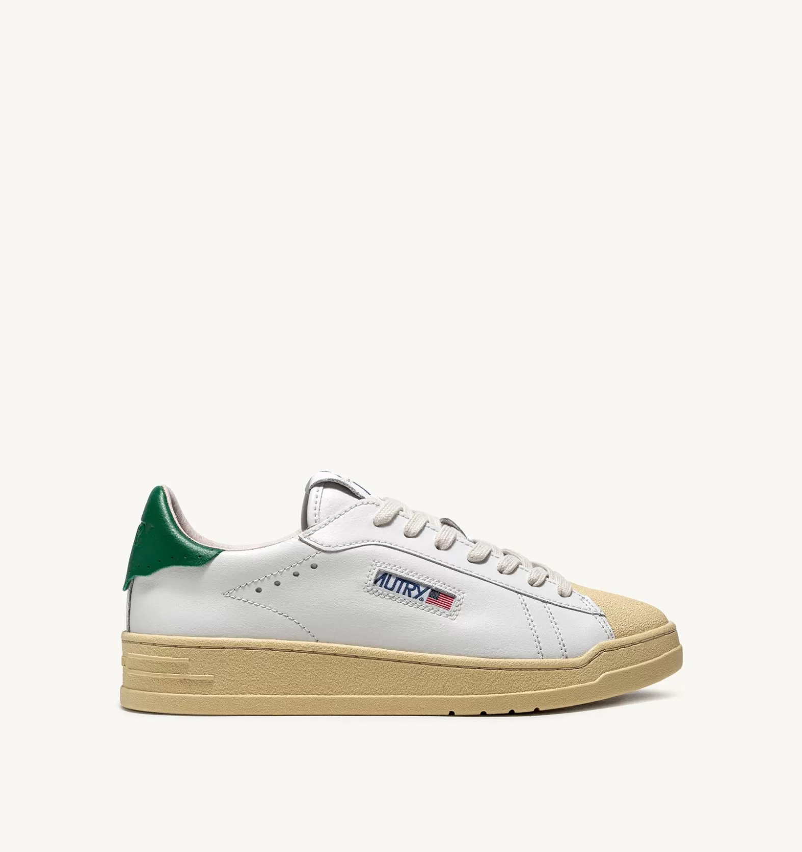 Bob Lutz^AUTRY Bob Lutz Low Sneakers In White And Green Leather