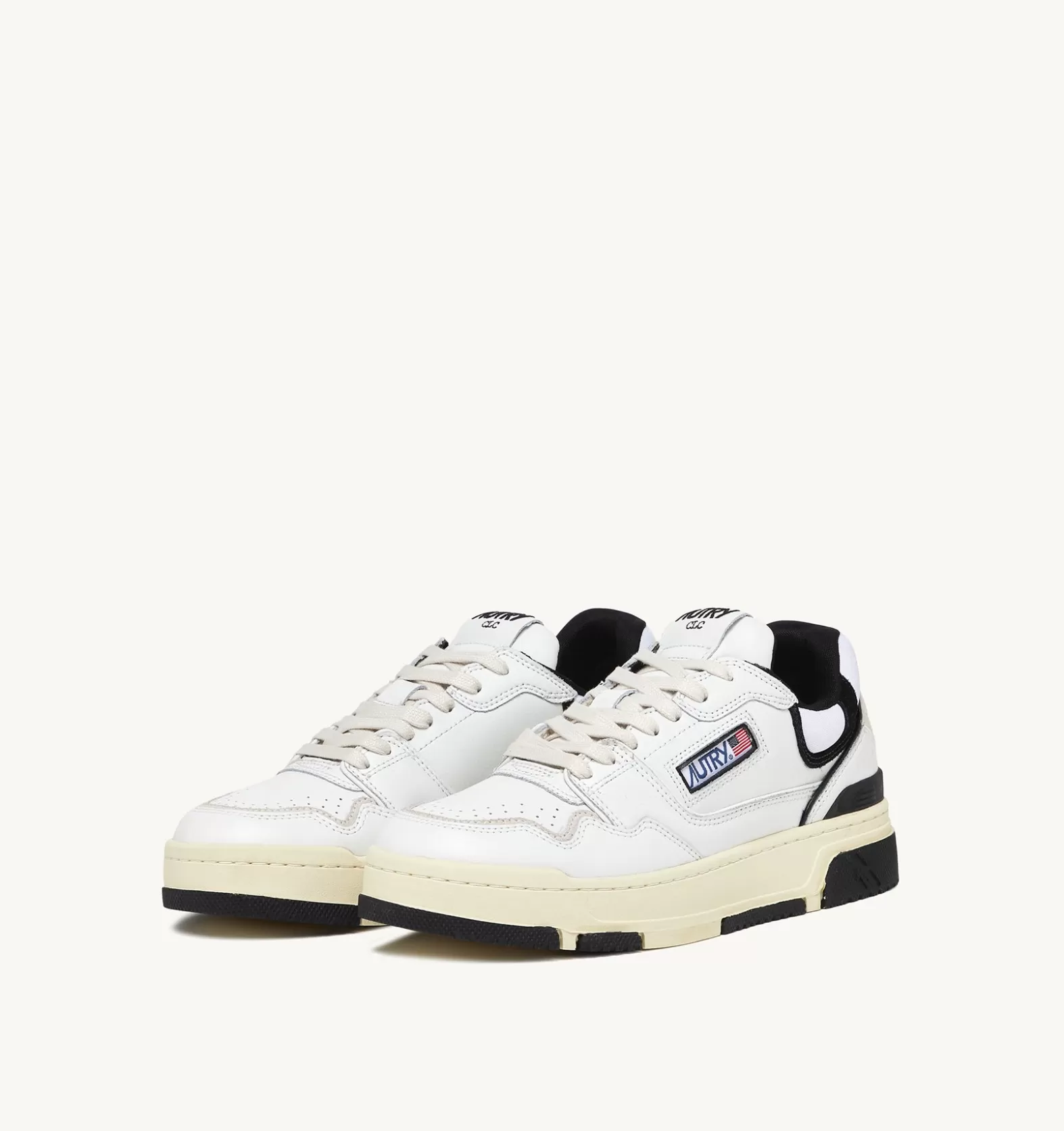 Clc^AUTRY Clc Sneakers In Leather Color White And Black