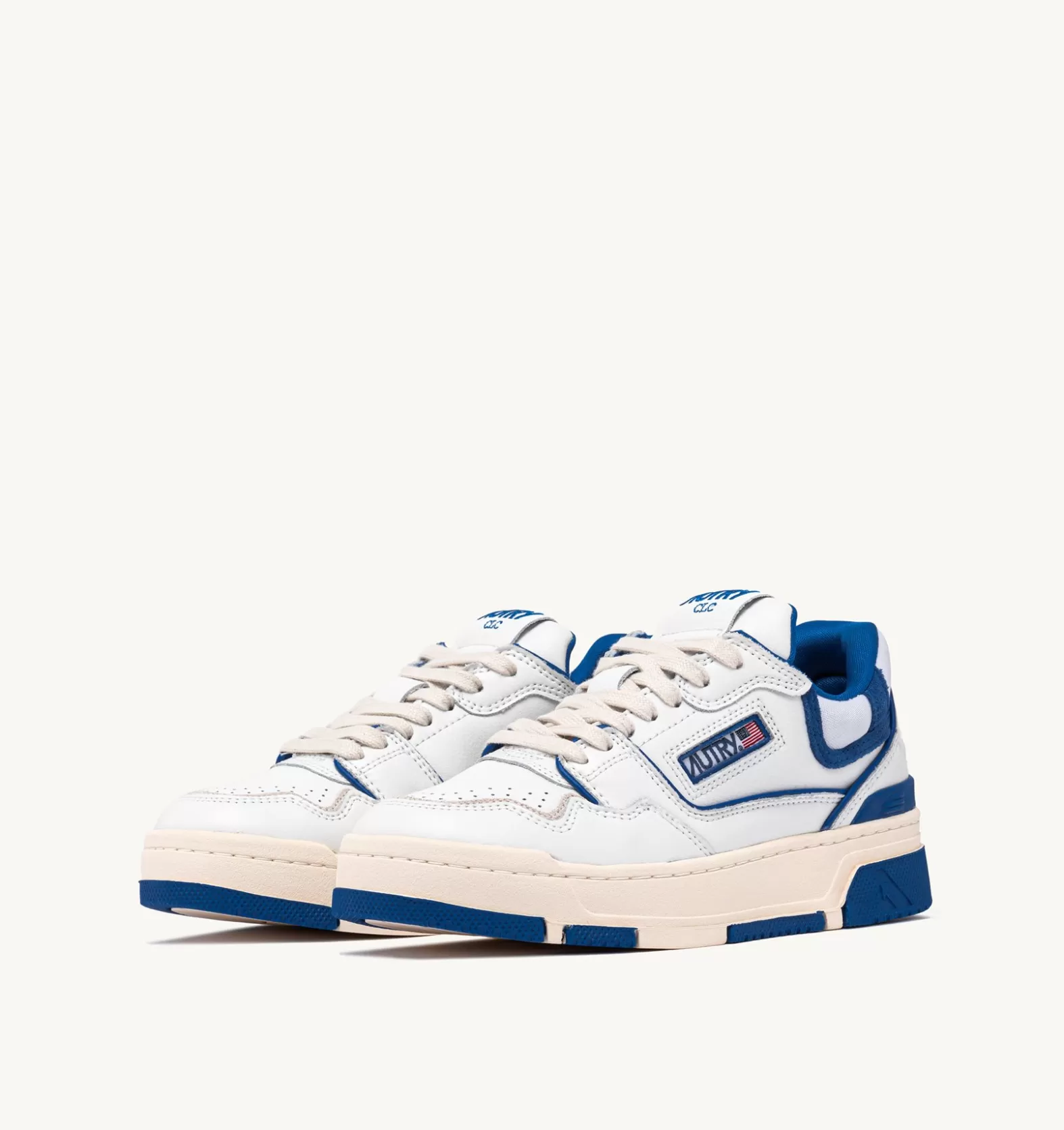 Clc^AUTRY Clc Sneakers In Leather Color White And Blue