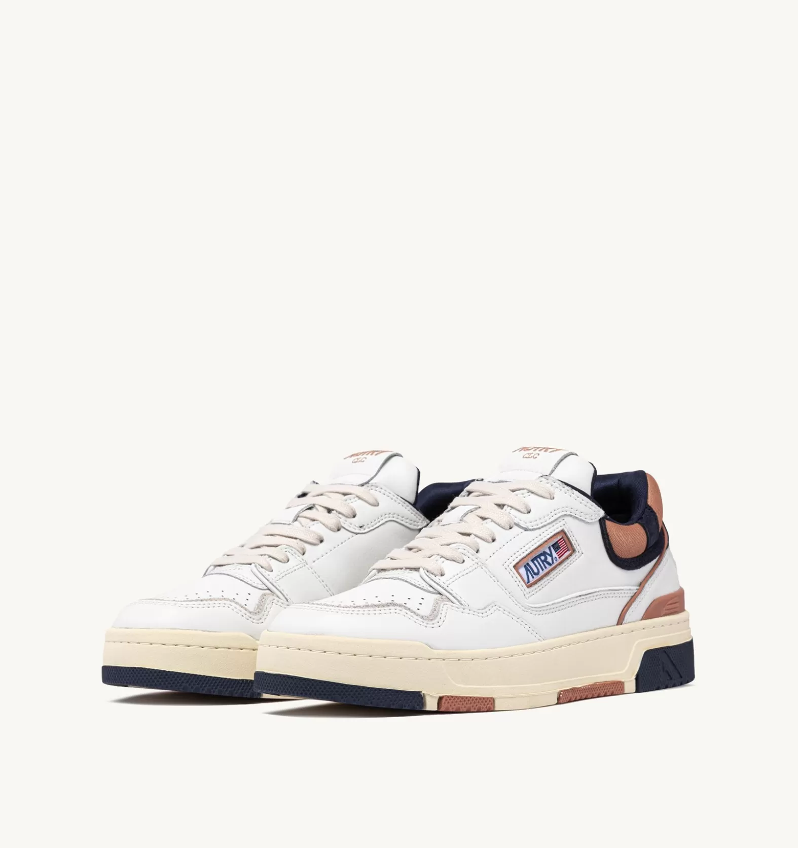 Clc^AUTRY Clc Sneakers In Leather Color White And Blue