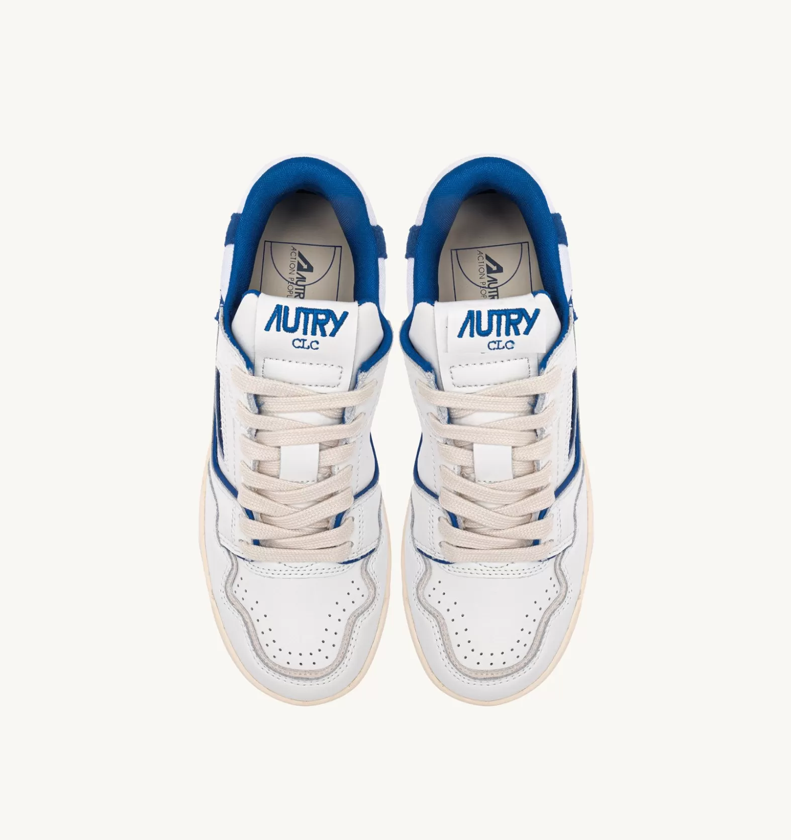 Clc^AUTRY Clc Sneakers In Leather Color White And Blue