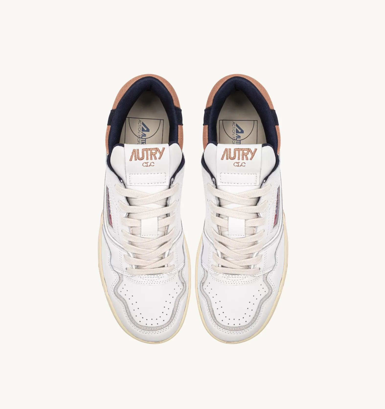 Clc^AUTRY Clc Sneakers In Leather Color White And Blue