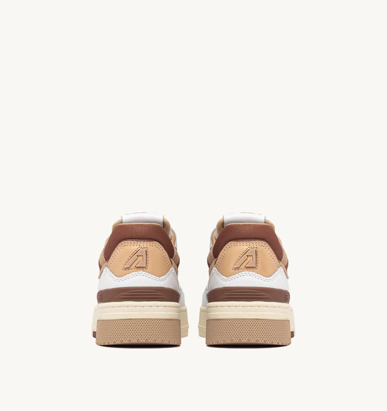 Clc^AUTRY Clc Sneakers In Leather Color White Beige And Brown