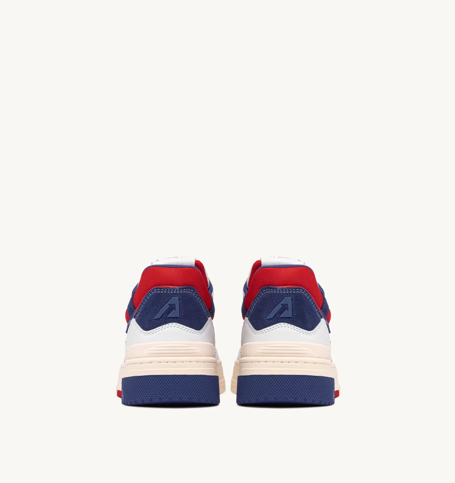 Clc^AUTRY Clc Sneakers In Leather Color White Red And Blue