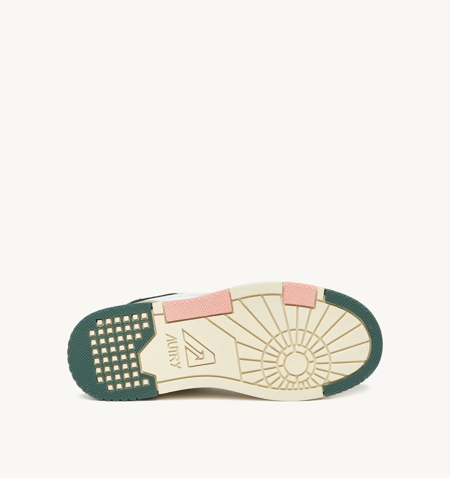 Clc^AUTRY Clc Sneakers In White And Green Leather And Beige Suede