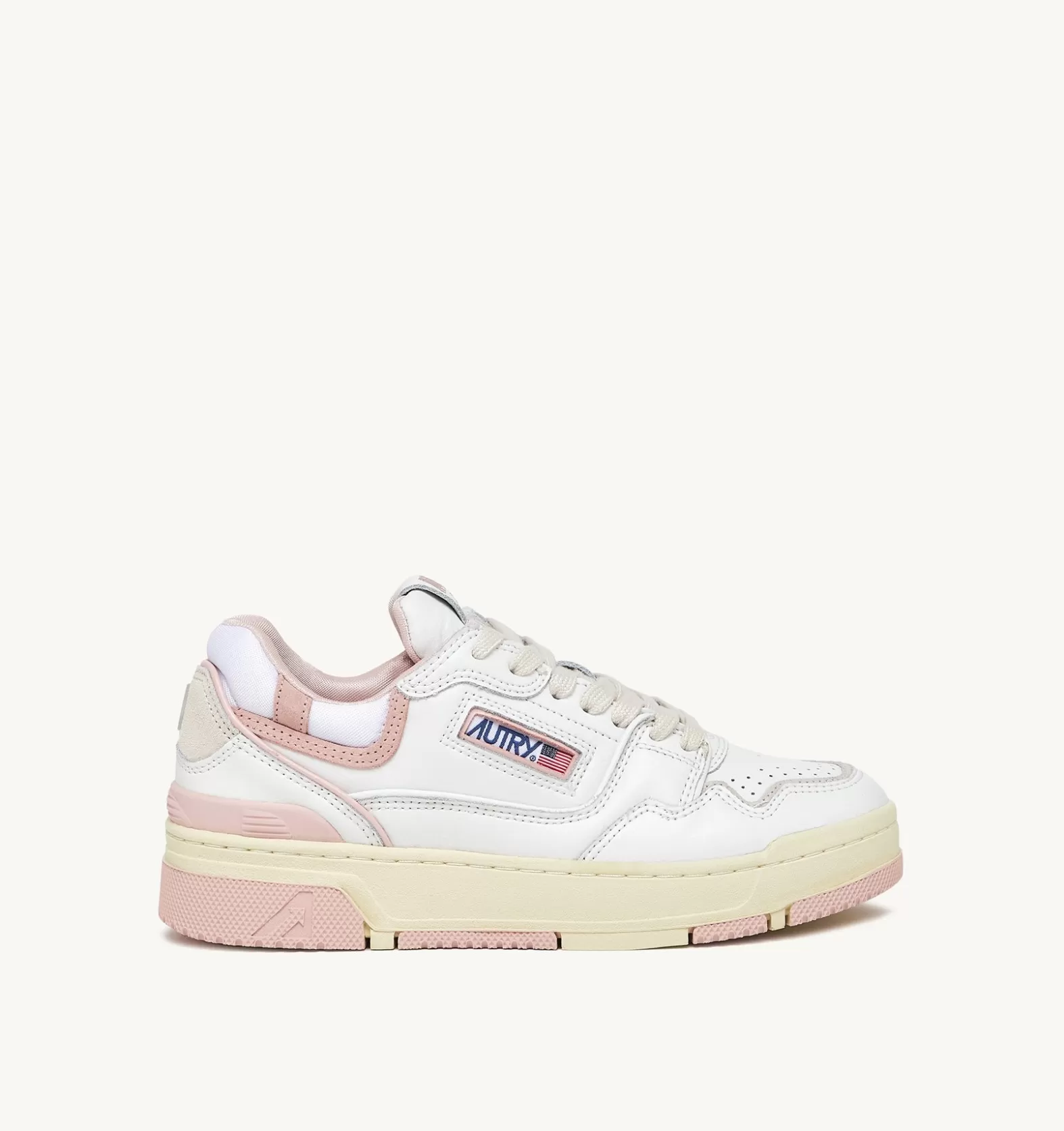 Clc^AUTRY Clc Sneakers In White And Pink Leather