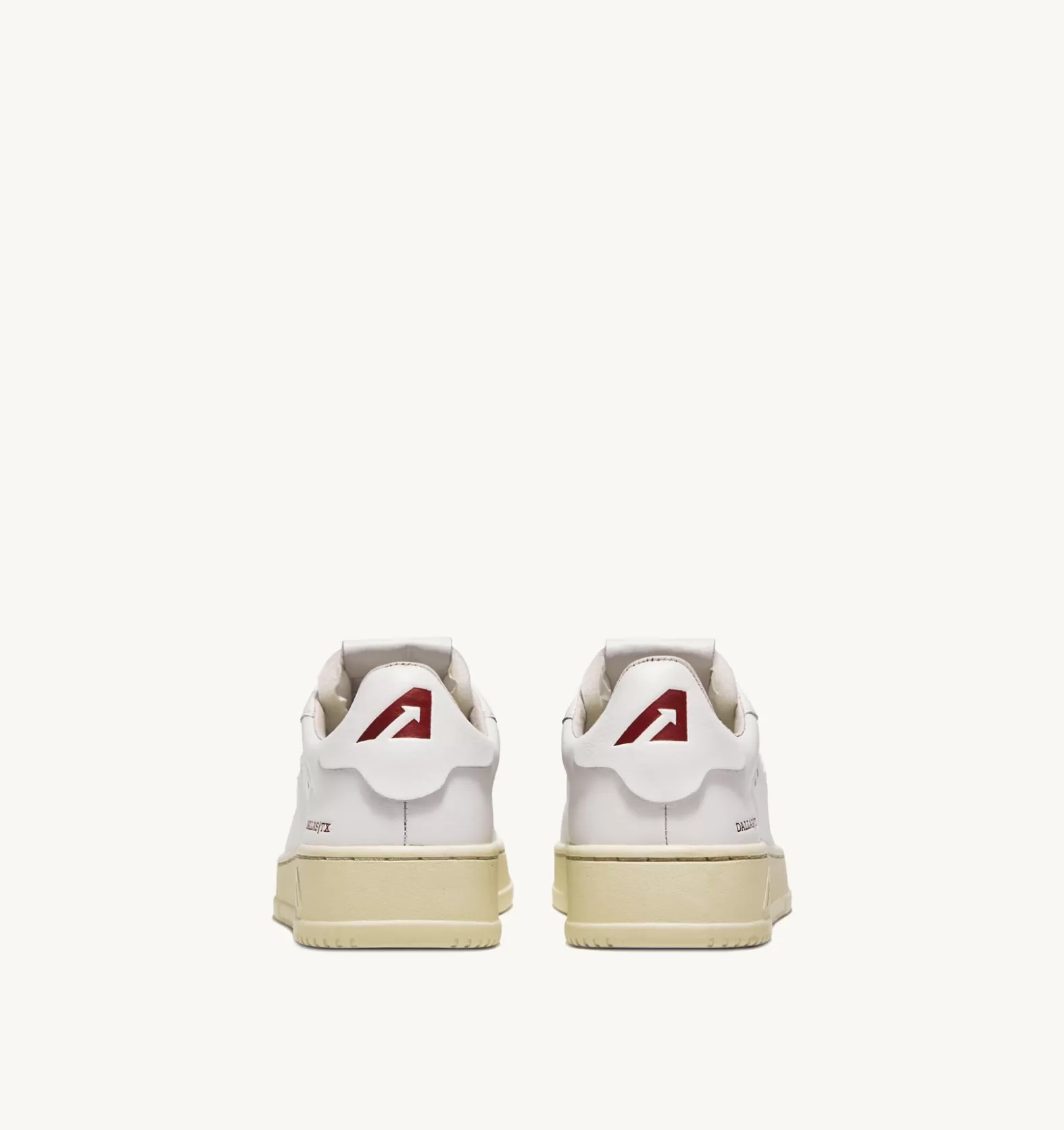 Dallas^AUTRY Dallas Low Sneaker In Leather And Foil Print Color White And Red