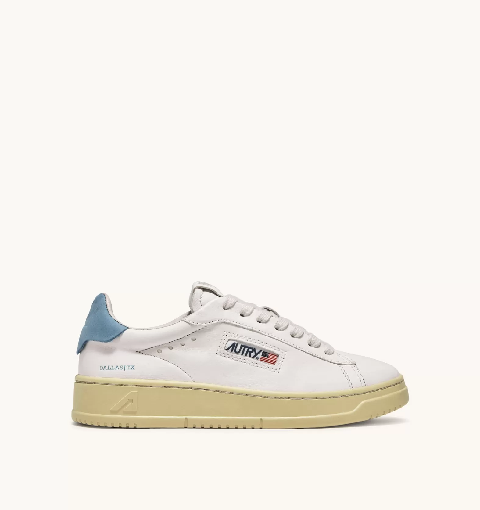 Dallas^AUTRY Dallas Low Sneakers In Goatskin And Nubuck Leather Color Blue
