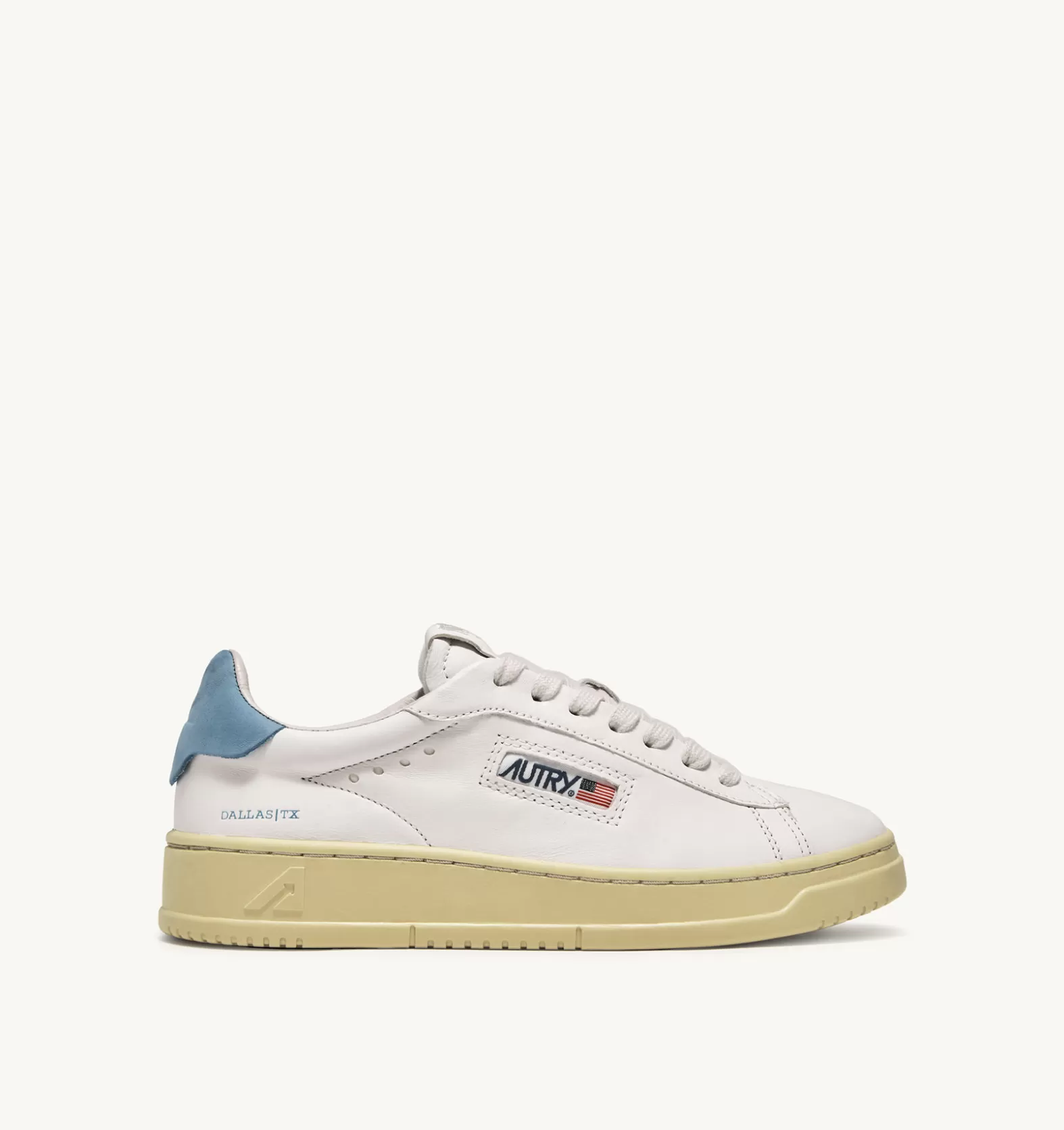 Dallas^AUTRY Dallas Low Sneakers In Goatskin And Nubuck Leather Color Blue
