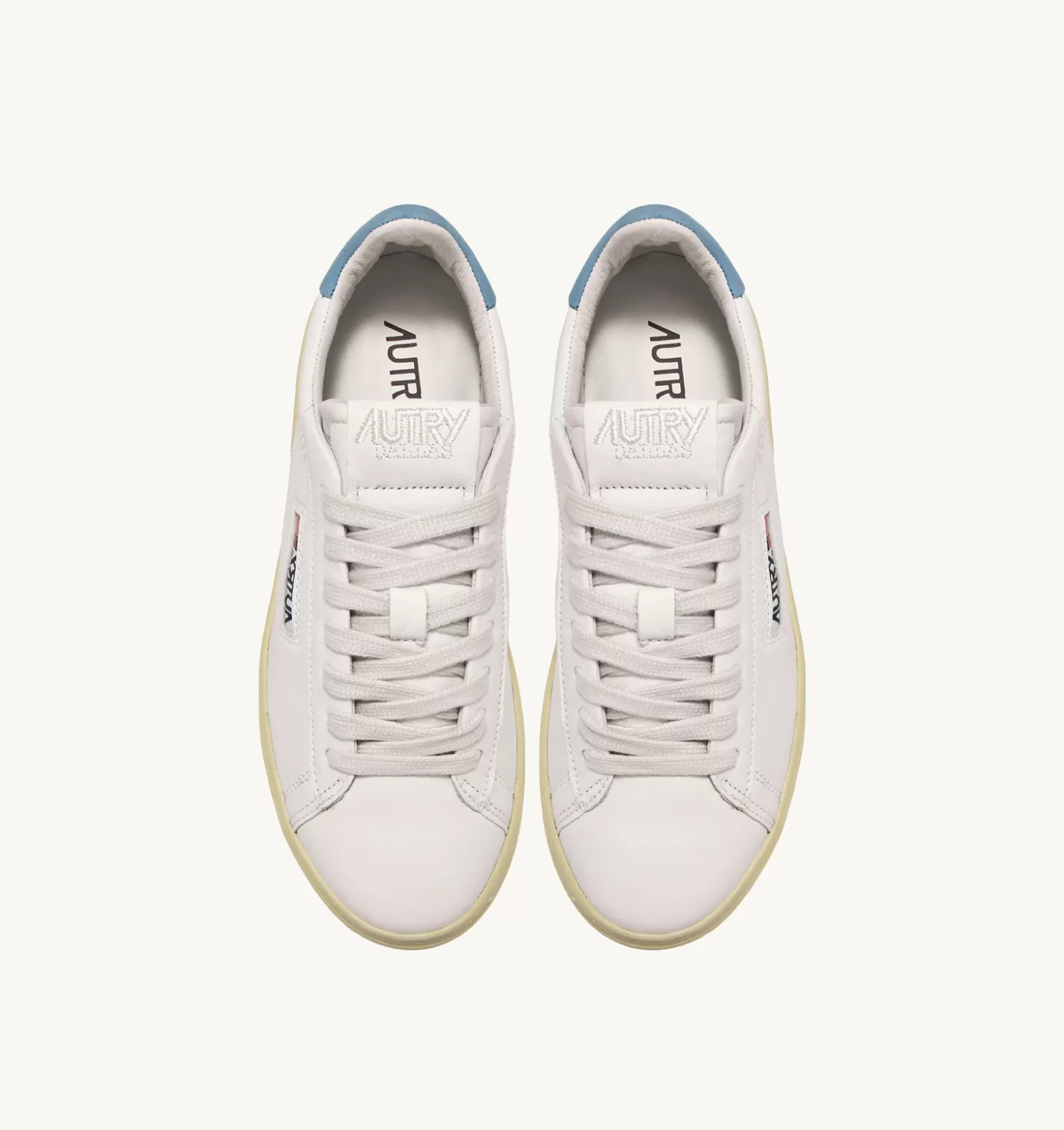 Dallas^AUTRY Dallas Low Sneakers In Goatskin And Nubuck Leather Color Blue