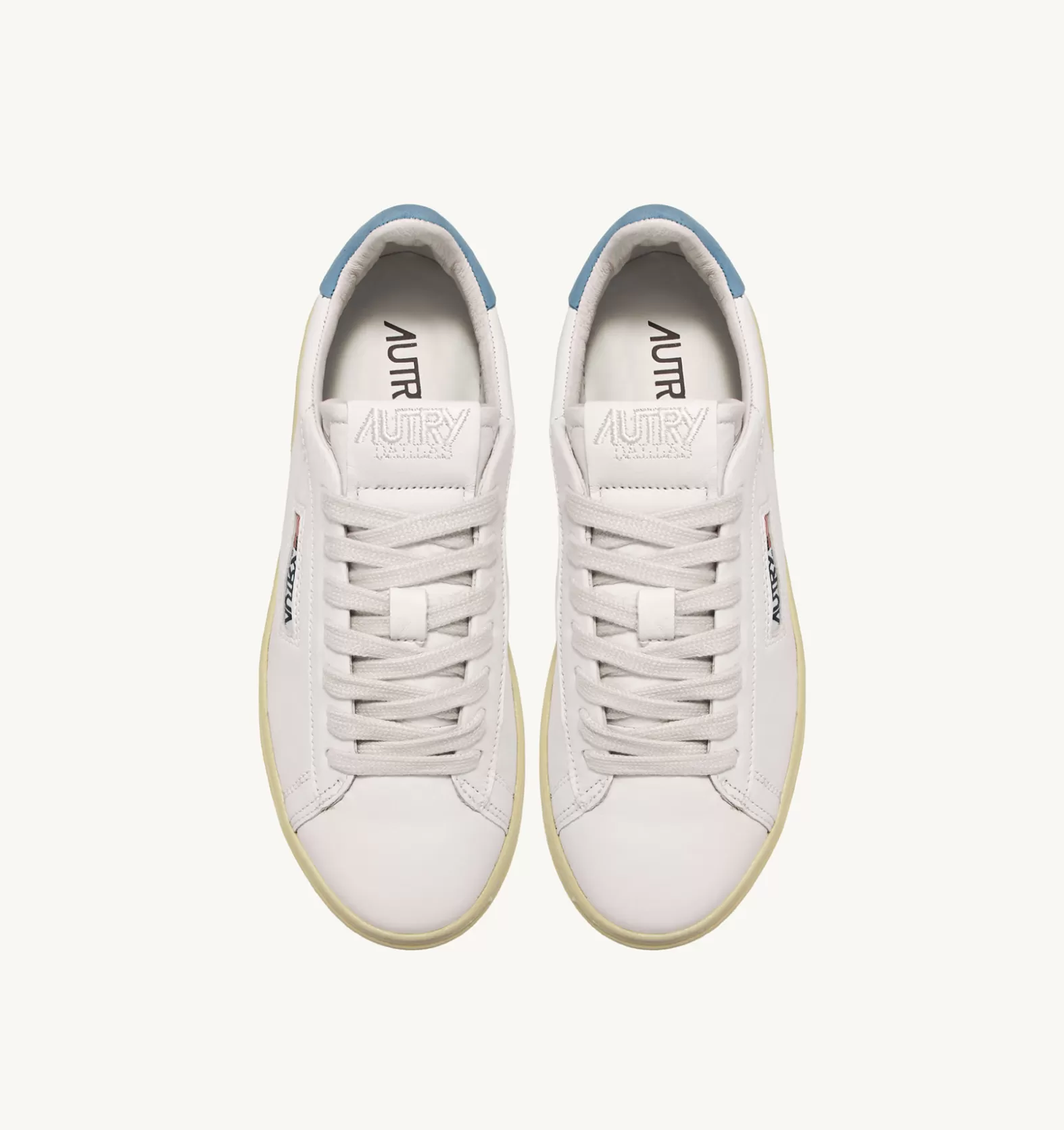 Dallas^AUTRY Dallas Low Sneakers In Goatskin And Nubuck Leather Color Blue