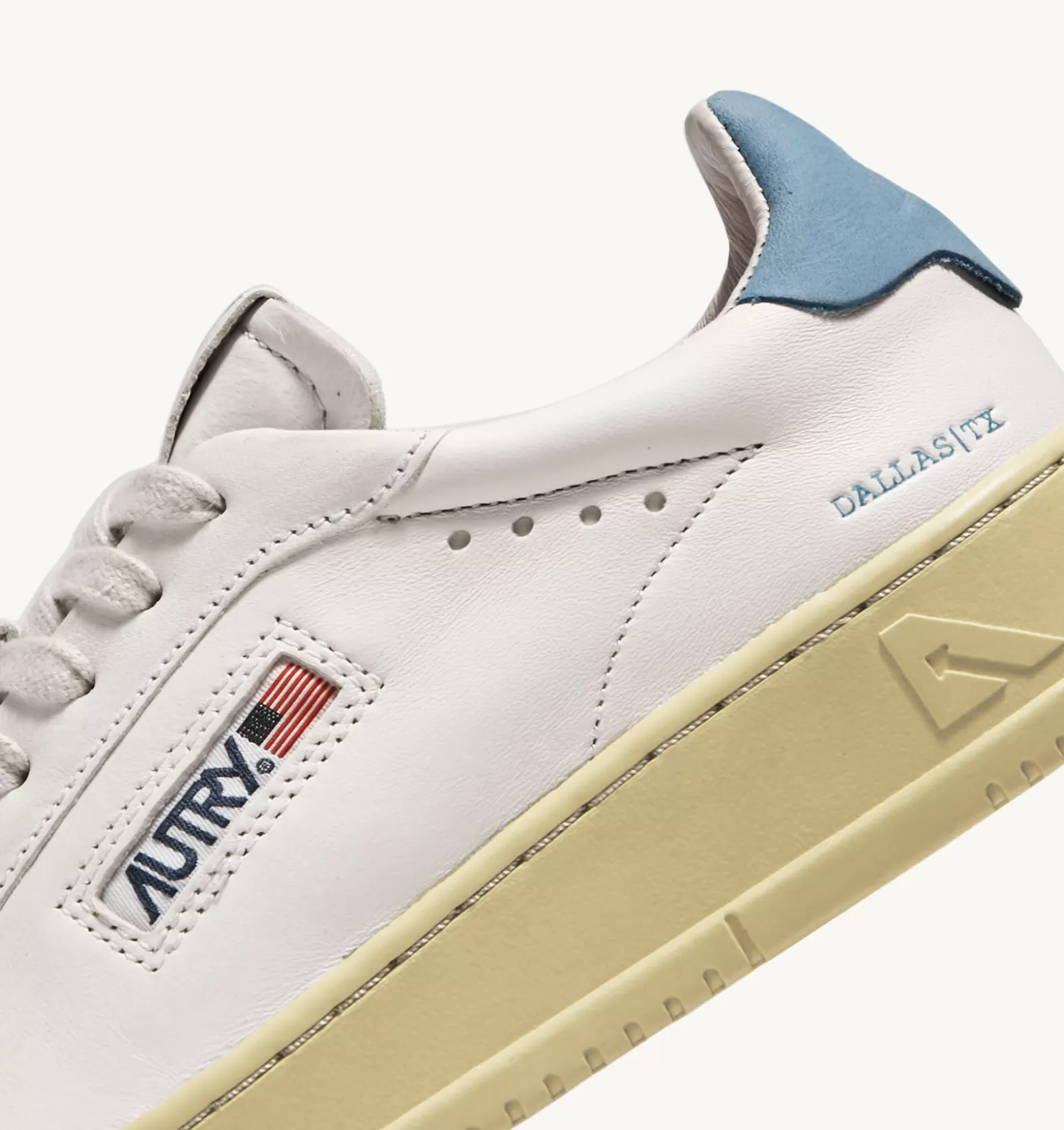 Dallas^AUTRY Dallas Low Sneakers In Goatskin And Nubuck Leather Color Blue