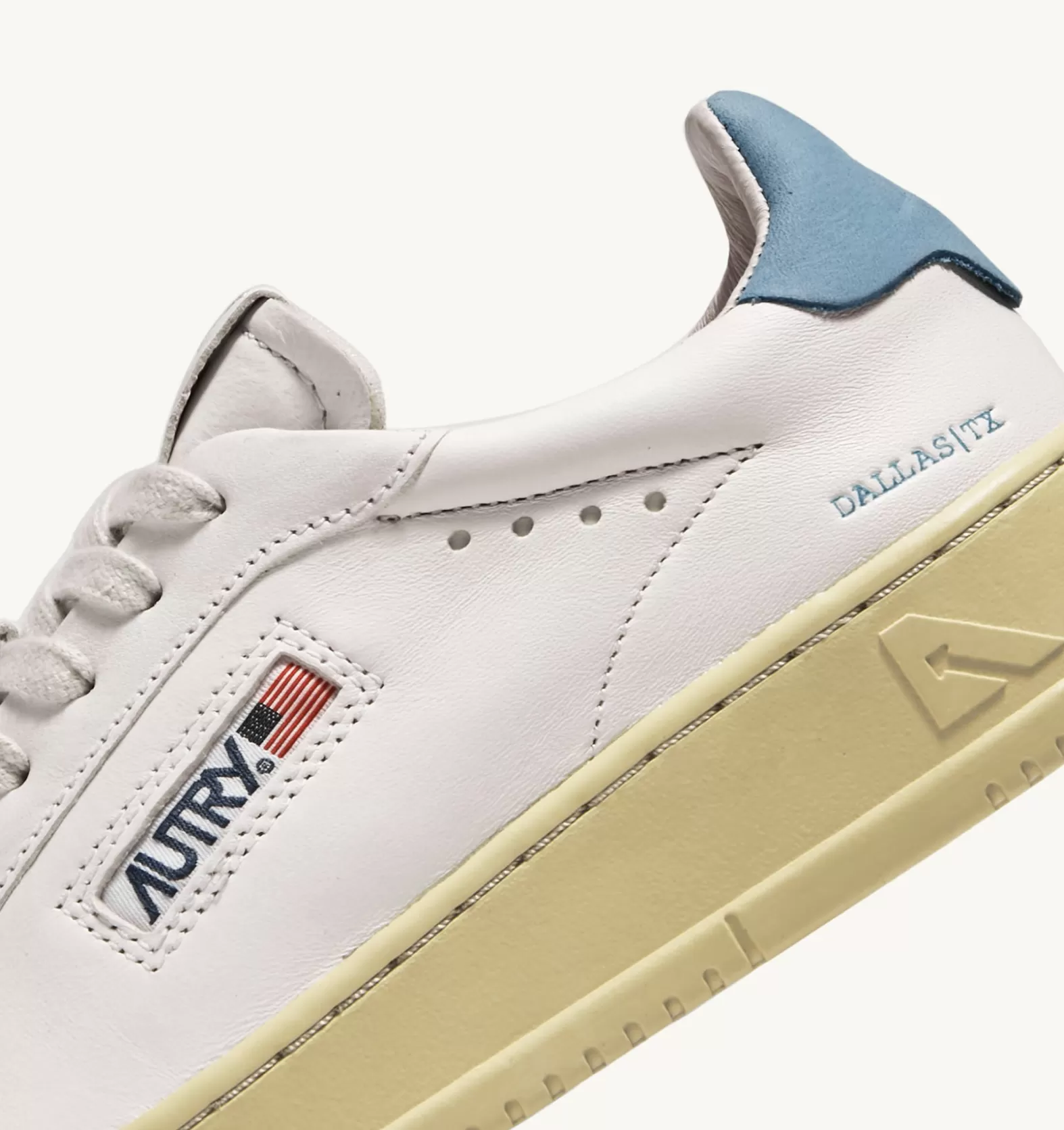 Dallas^AUTRY Dallas Low Sneakers In Goatskin And Nubuck Leather Color Blue