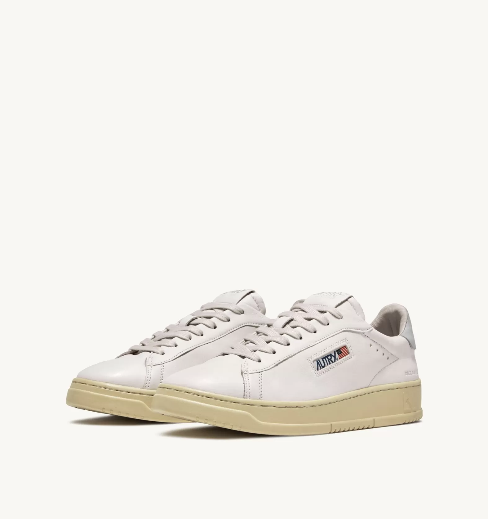 Dallas^AUTRY Dallas Low Sneakers In Goatskin And Nubuck Leather Color Grey
