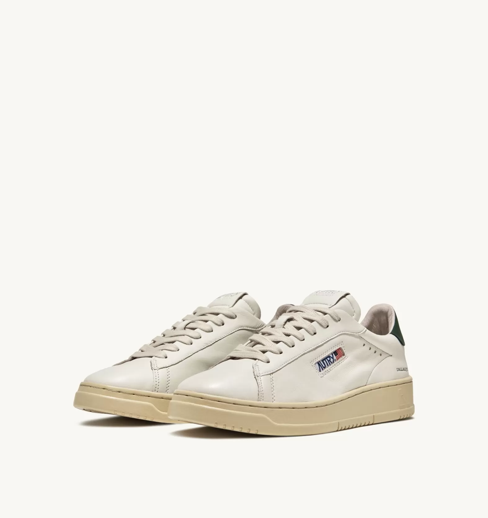 Dallas^AUTRY Dallas Low Sneakers In Goatskin And Nubuck Leather Color Military Tone