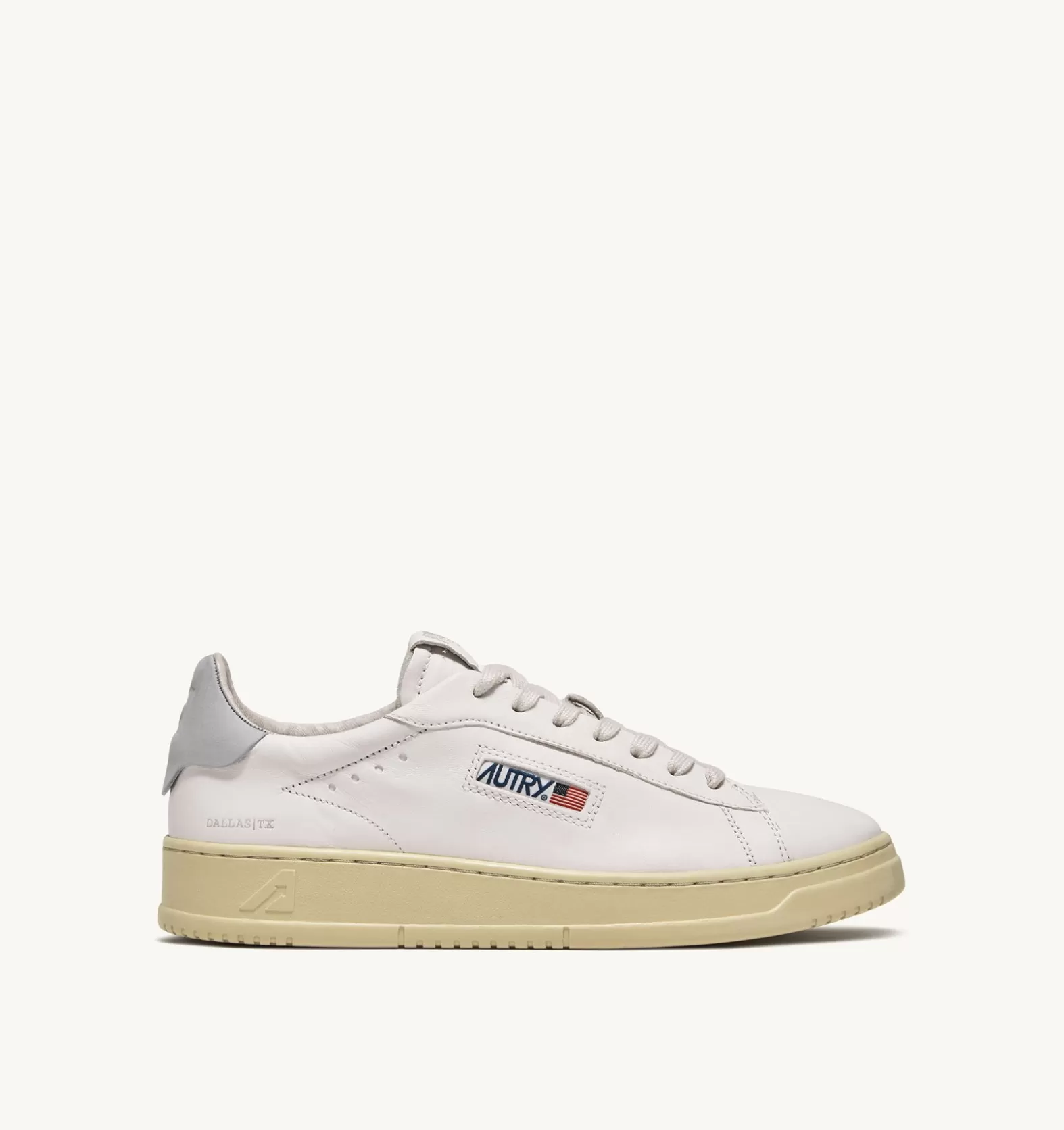 Dallas^AUTRY Dallas Low Sneakers In Goatskin And Nubuck Leather Color White