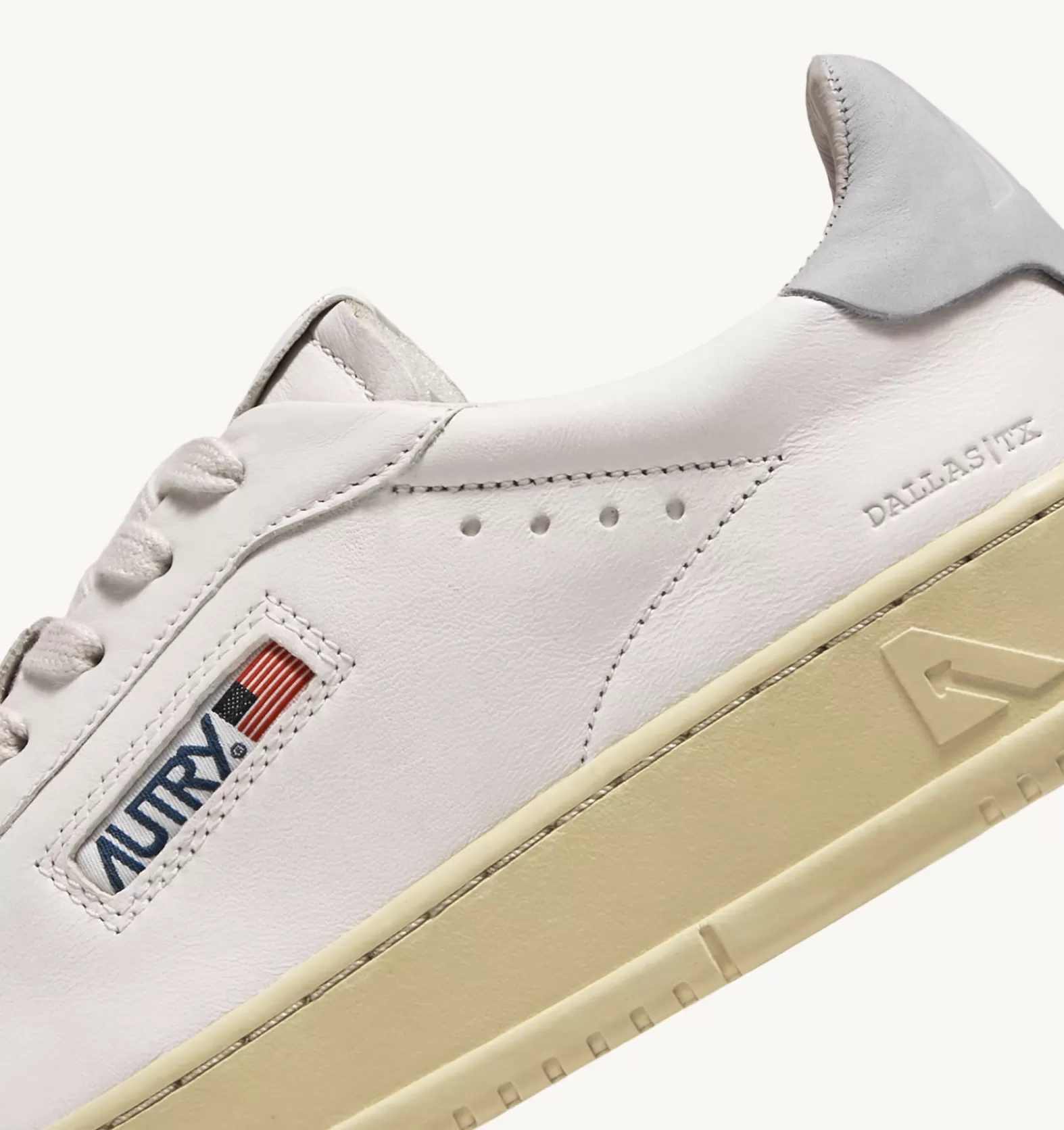 Dallas^AUTRY Dallas Low Sneakers In Goatskin And Nubuck Leather Color White