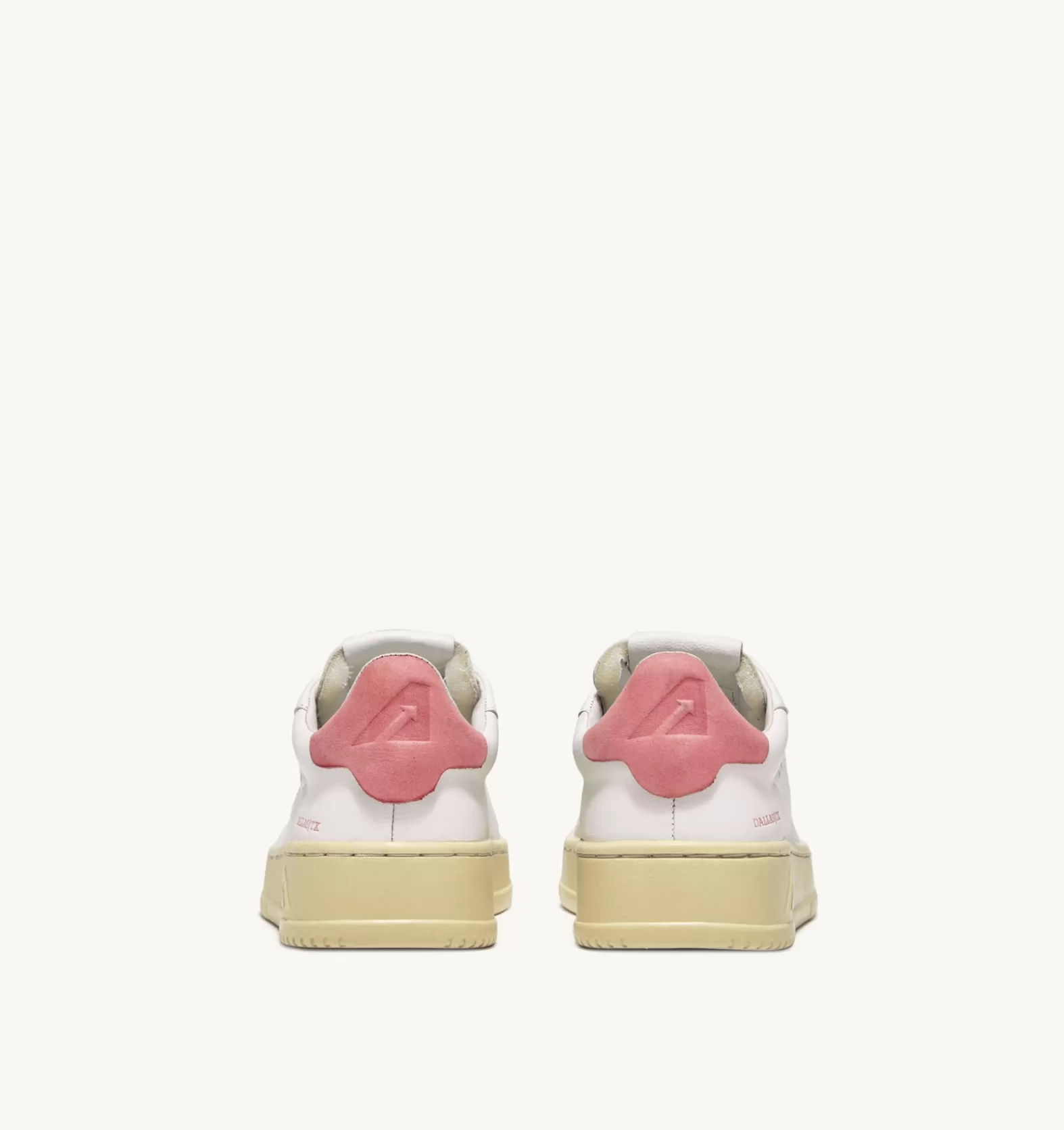Dallas^AUTRY Dallas Low Sneakers In Goatskin And Nubuck Leather Color White And Pink