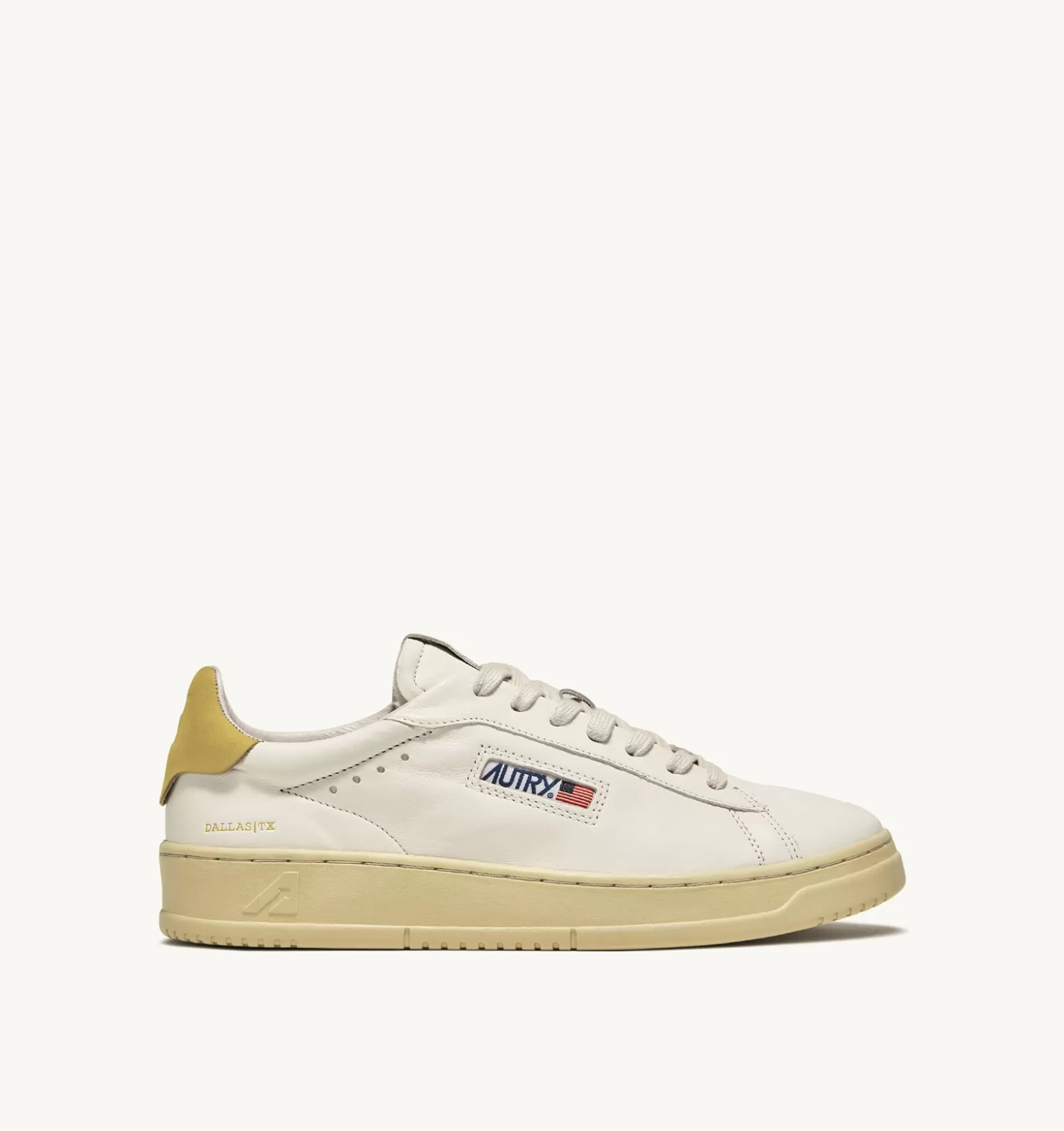 Dallas^AUTRY Dallas Low Sneakers In Goatskin And Nubuck Leather Color Yellow