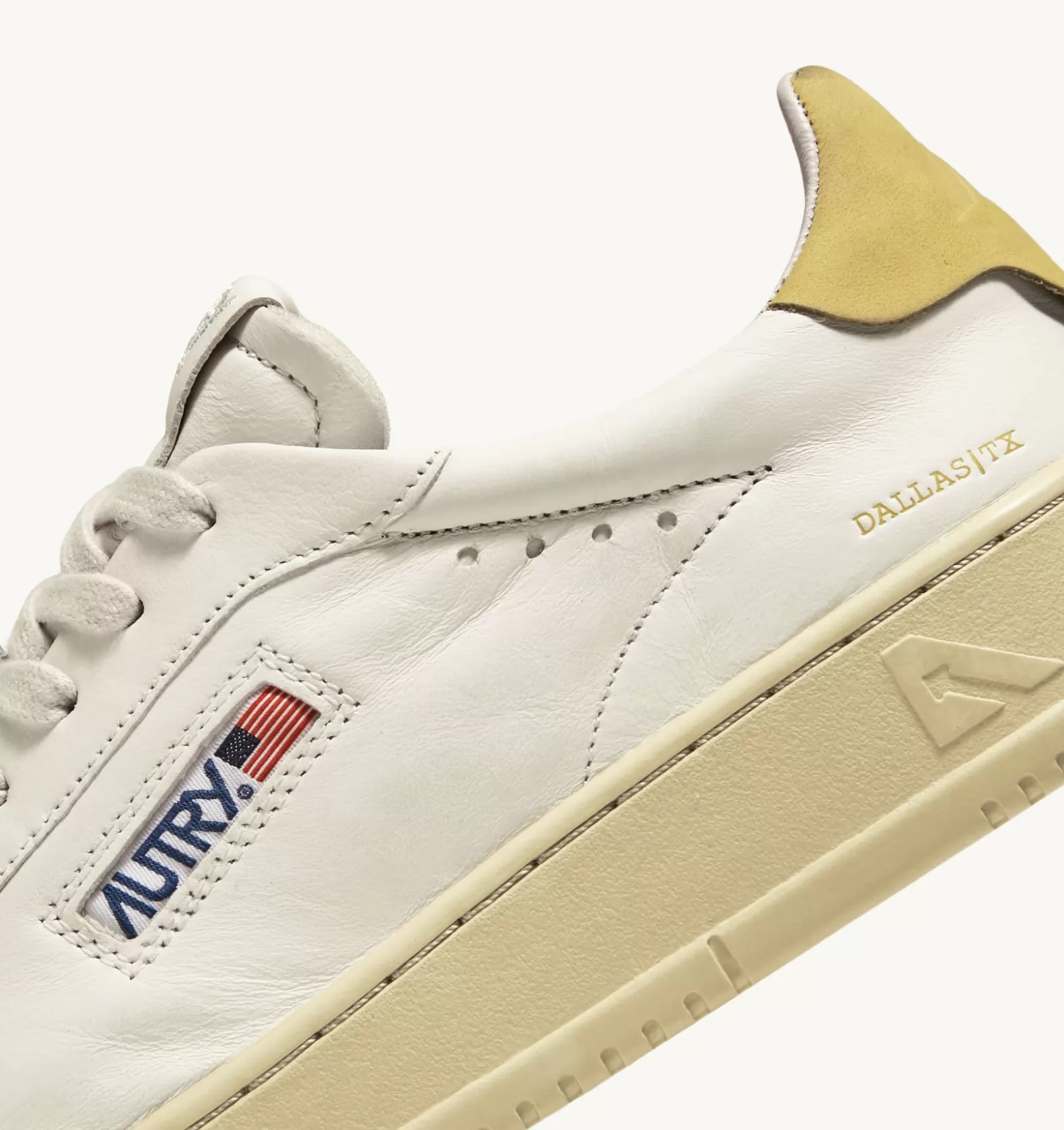Dallas^AUTRY Dallas Low Sneakers In Goatskin And Nubuck Leather Color Yellow