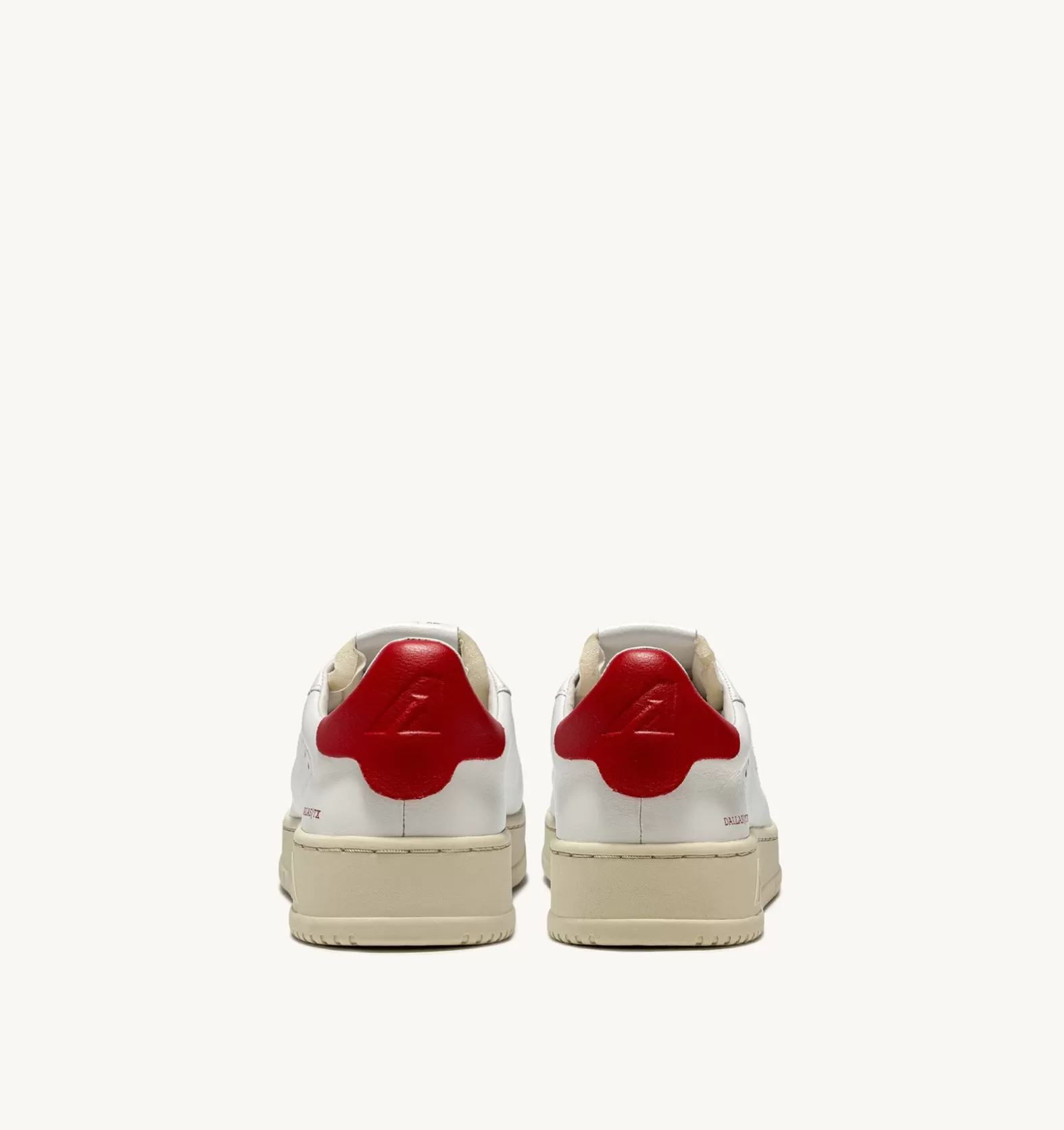 Dallas^AUTRY Dallas Low Sneakers In Leather Color White And Red