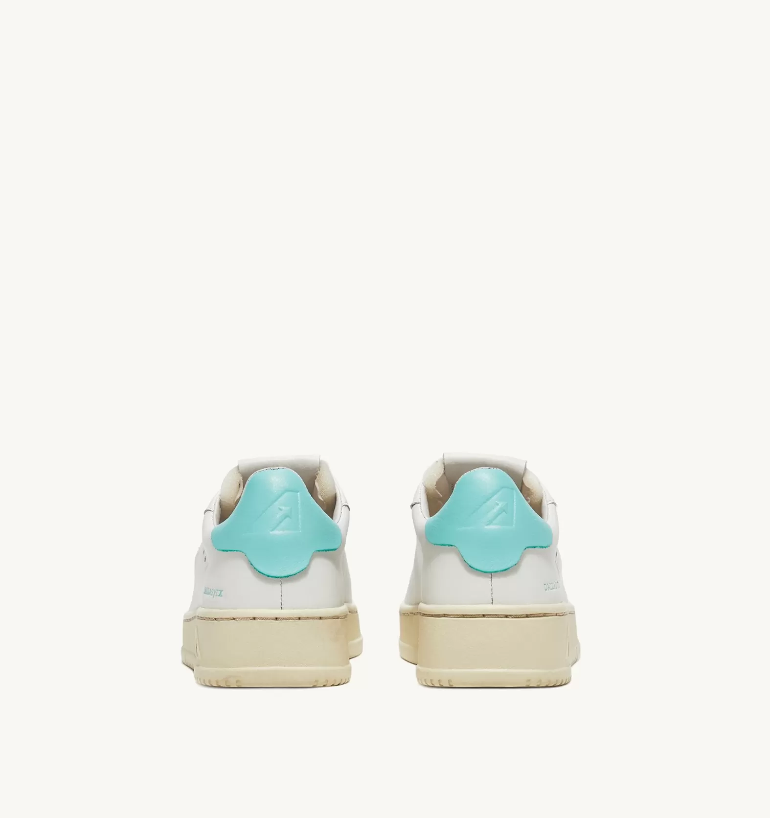 Dallas^AUTRY Dallas Low Sneakers In Leather Color White And Turquoise