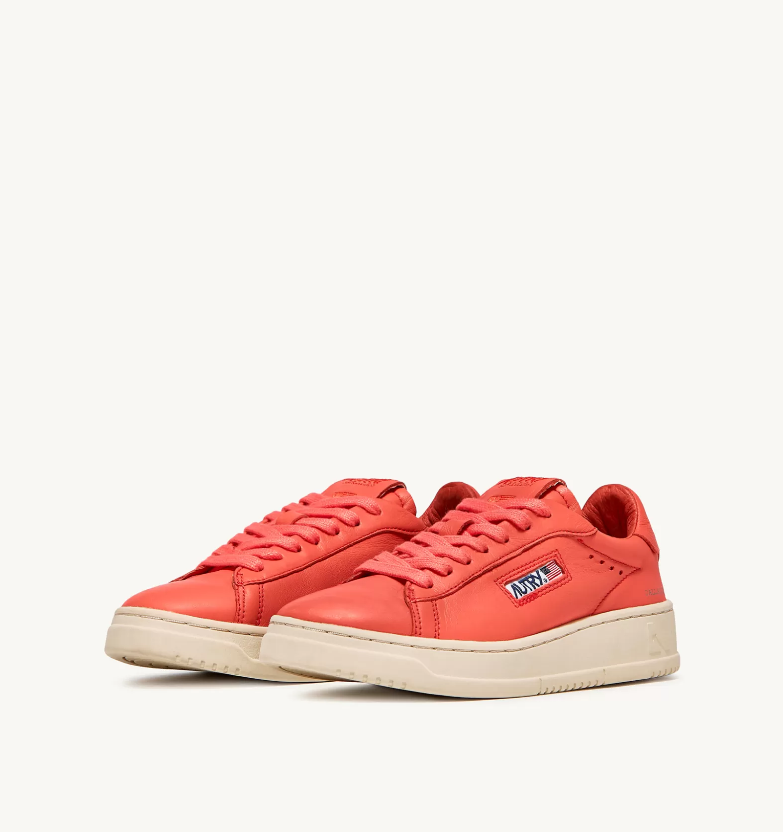 Dallas^AUTRY Dallas Low Sneakers In Soft Goatskin Color Tangerine