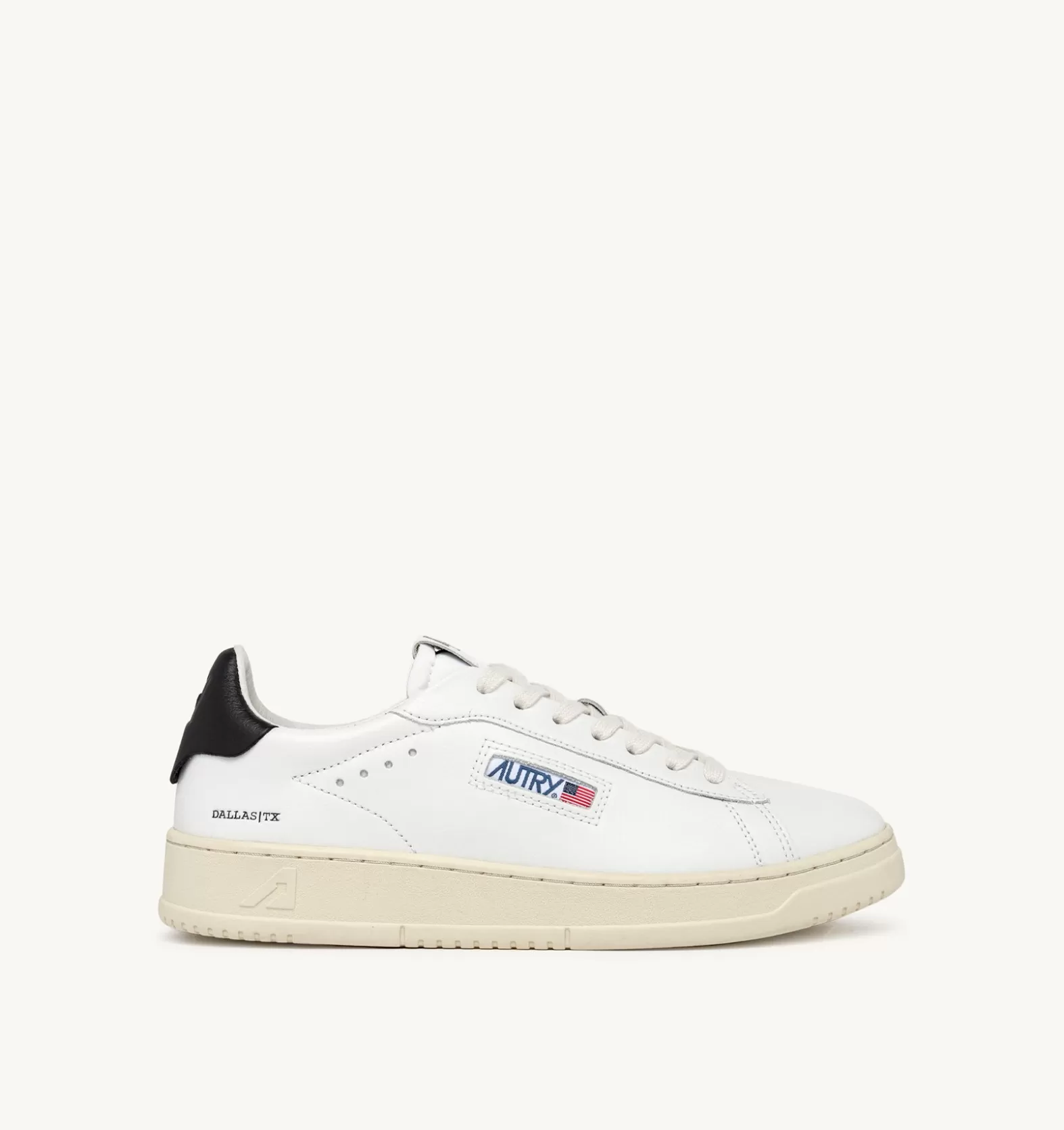 Dallas^AUTRY Dallas Low Sneakers In White And Black Leather