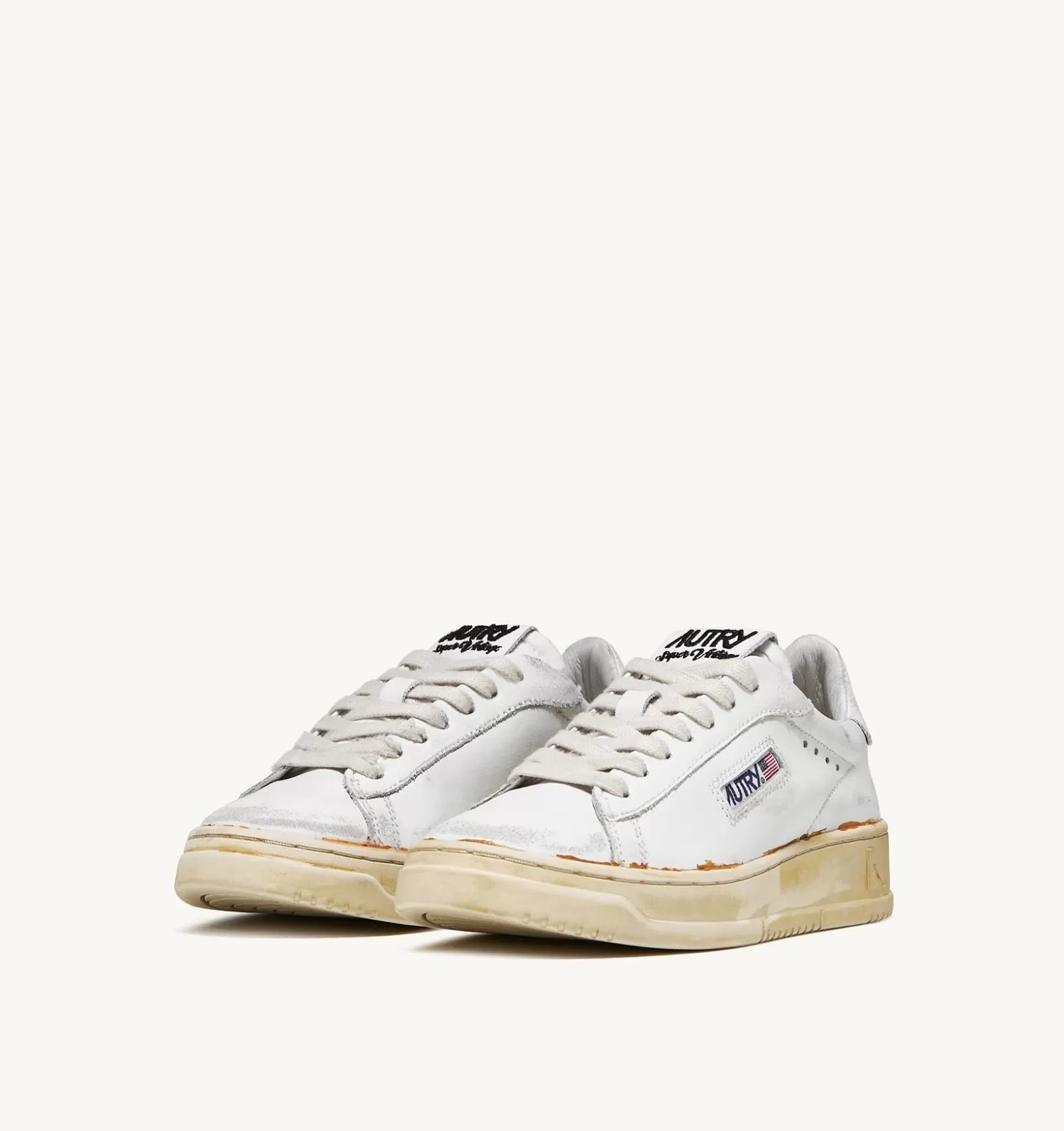 Super Vintage^AUTRY Dallas Super Vintage Low Sneakers In White Leather