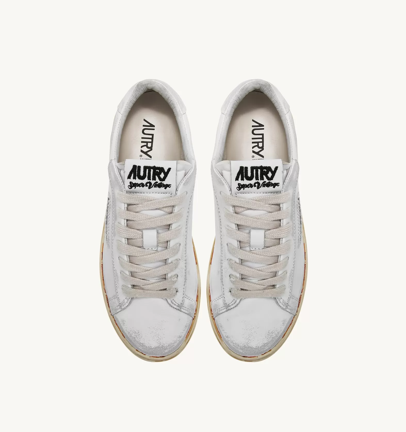 Super Vintage^AUTRY Dallas Super Vintage Low Sneakers In White Leather