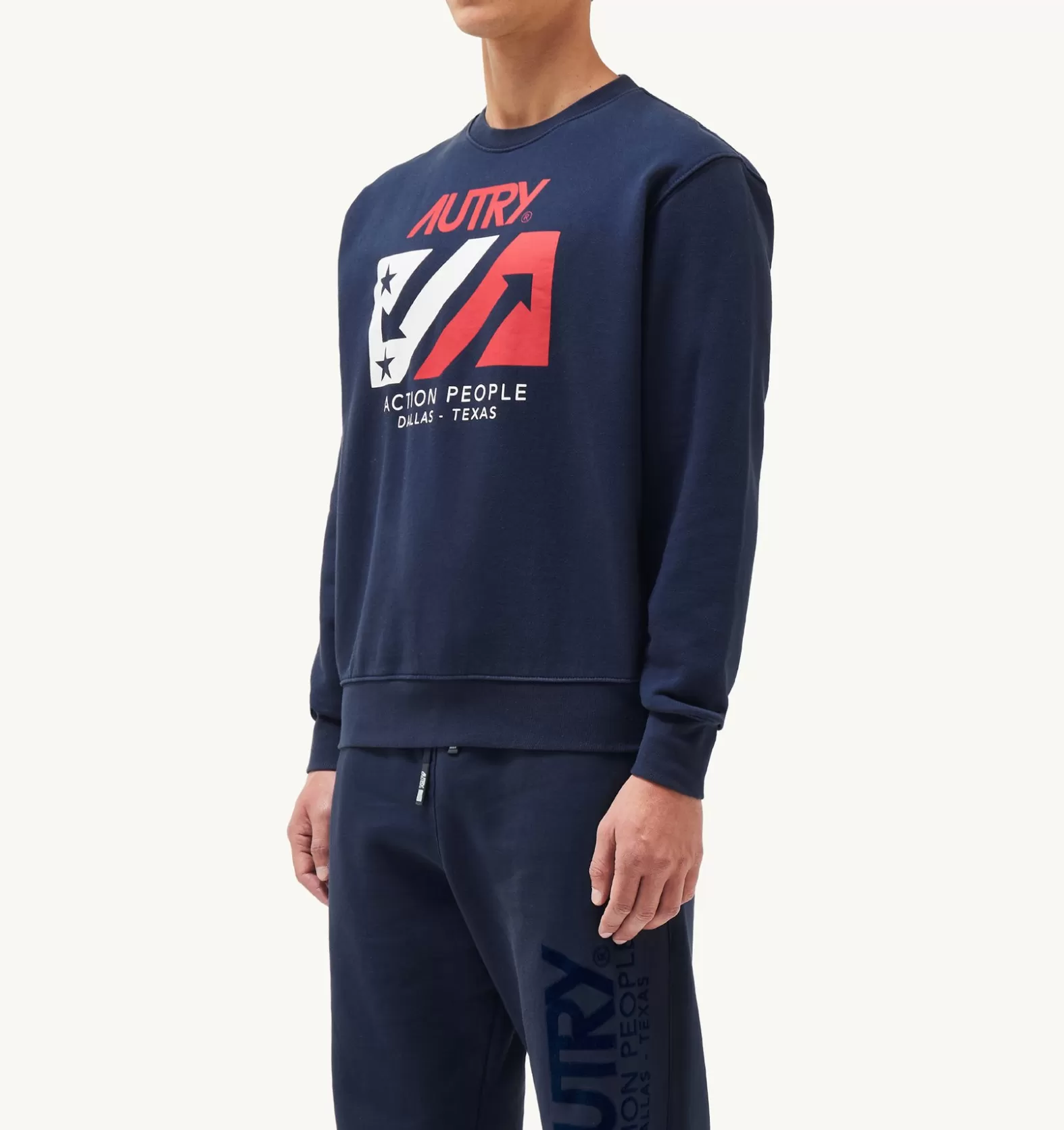 Top^AUTRY Iconic Crew Neck Sweatshirt Color Blue