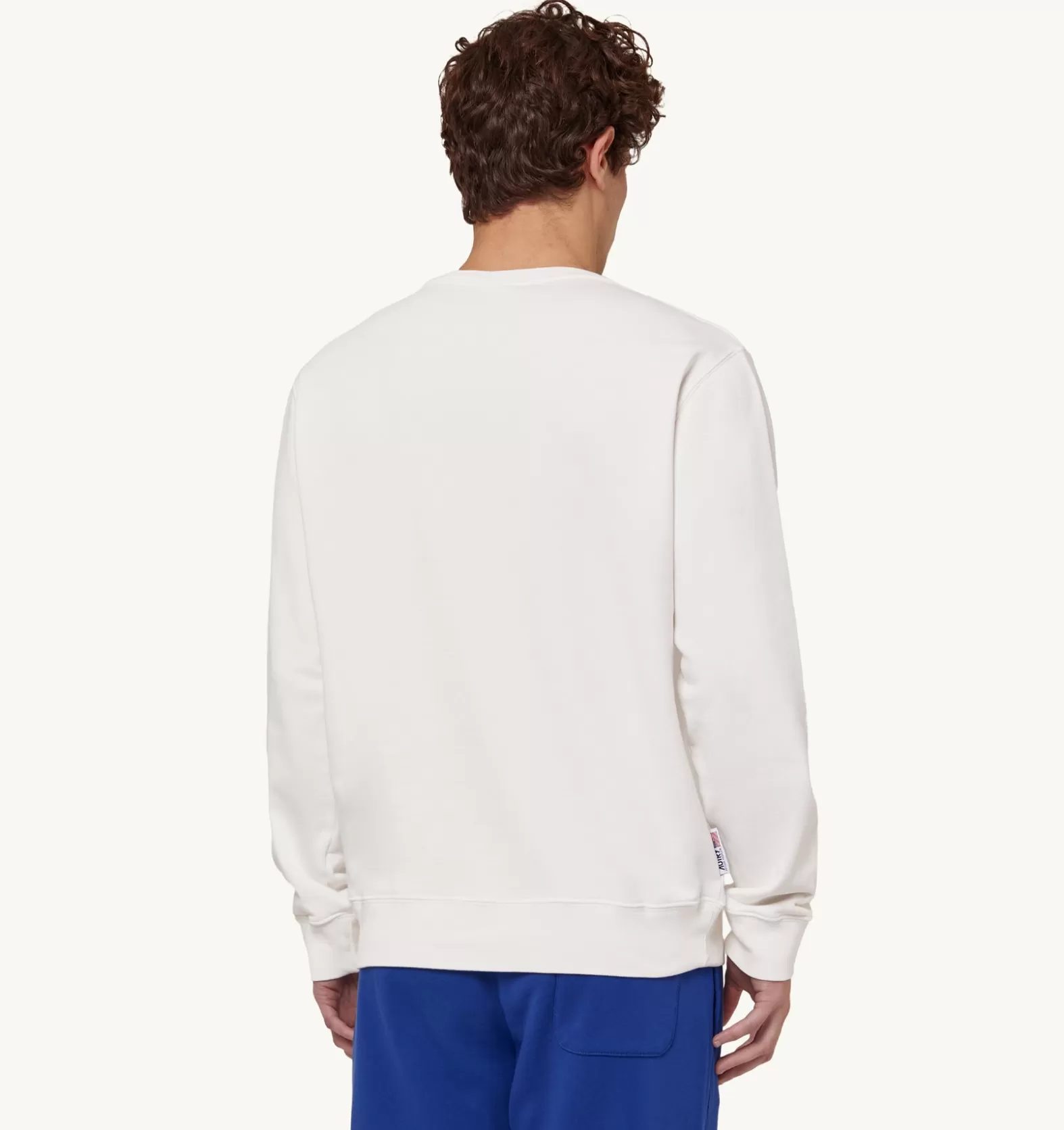 Top^AUTRY Iconic Logo Crew Neck Sweatshirt Color White