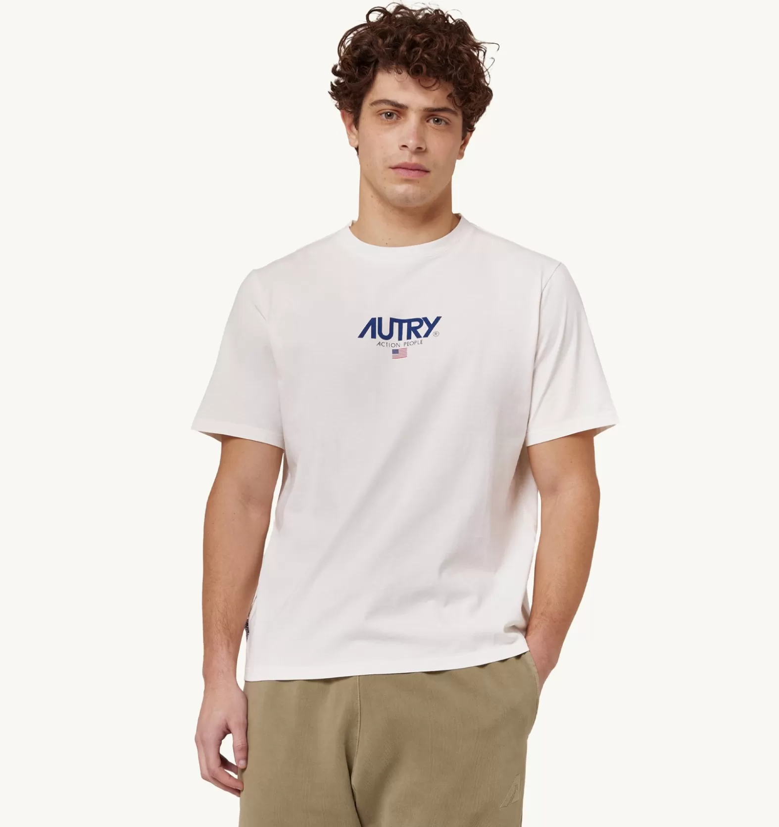 Top^AUTRY Iconic Logo Crew Neck T-Shirt Color White