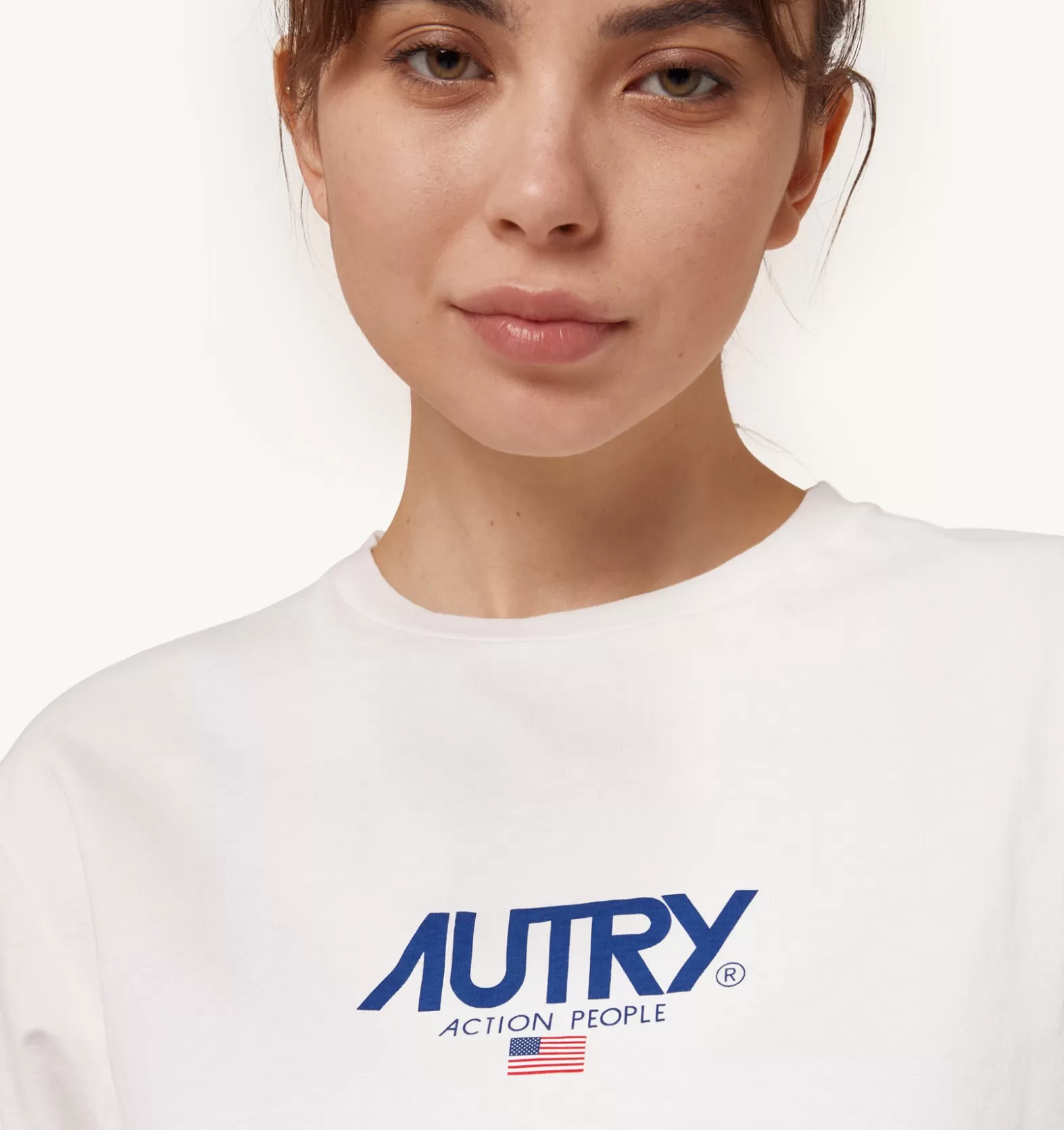 Top^AUTRY Iconic Logo Crew Neck T-Shirt Color White