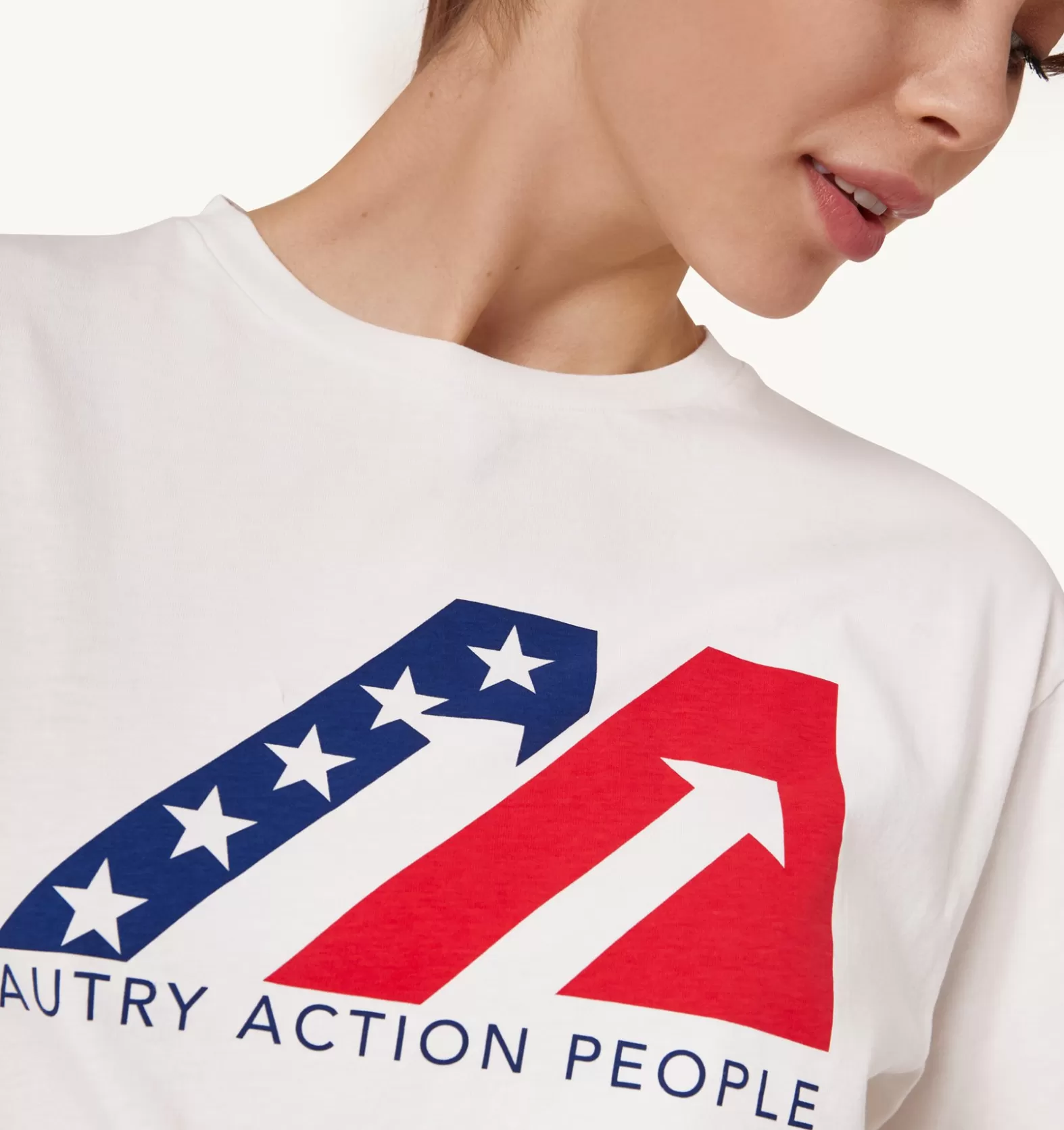 Top^AUTRY Iconic Logo Crew Neck T-Shirt Color White