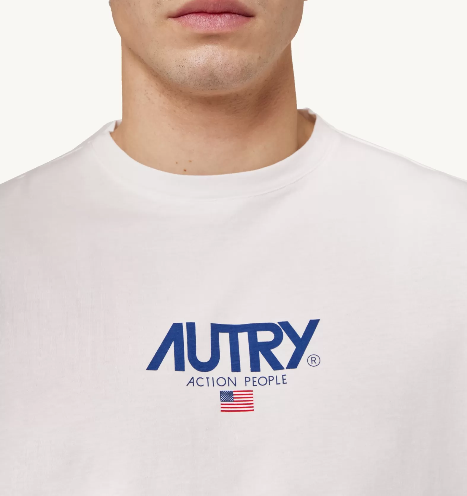 Top^AUTRY Iconic Logo Crew Neck T-Shirt Color White
