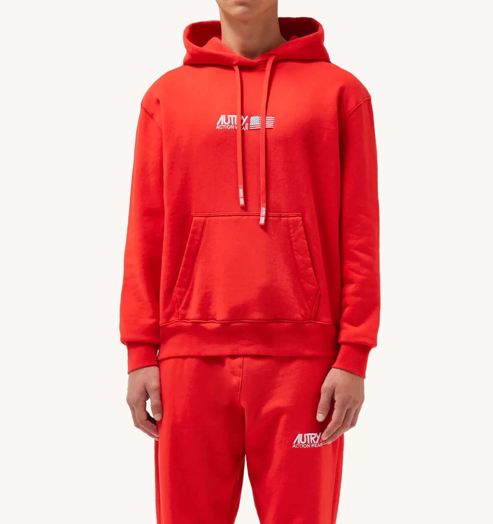 Top^AUTRY Iconic Logo Hooded Sweatshirt Color Red