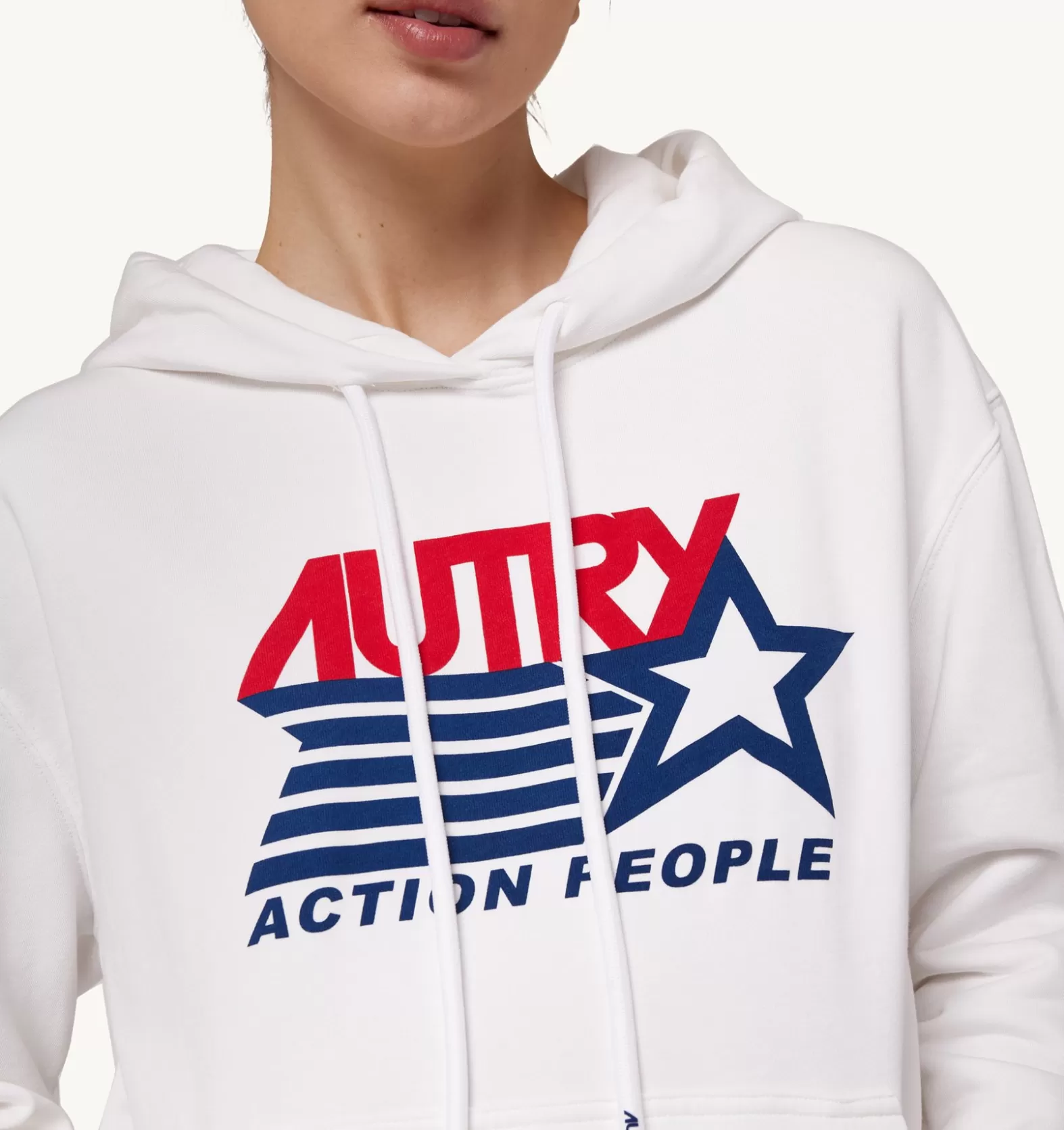 Top^AUTRY Iconic Logo Hooded Sweatshirt Color White