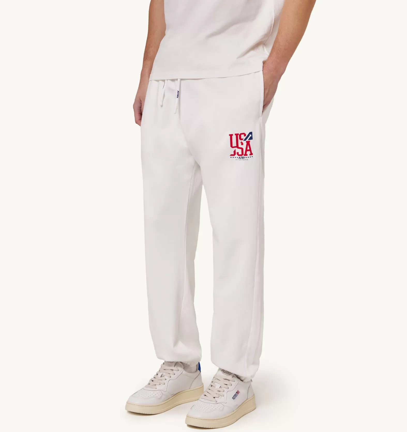 Bottom^AUTRY Iconic Logo Pants Color White