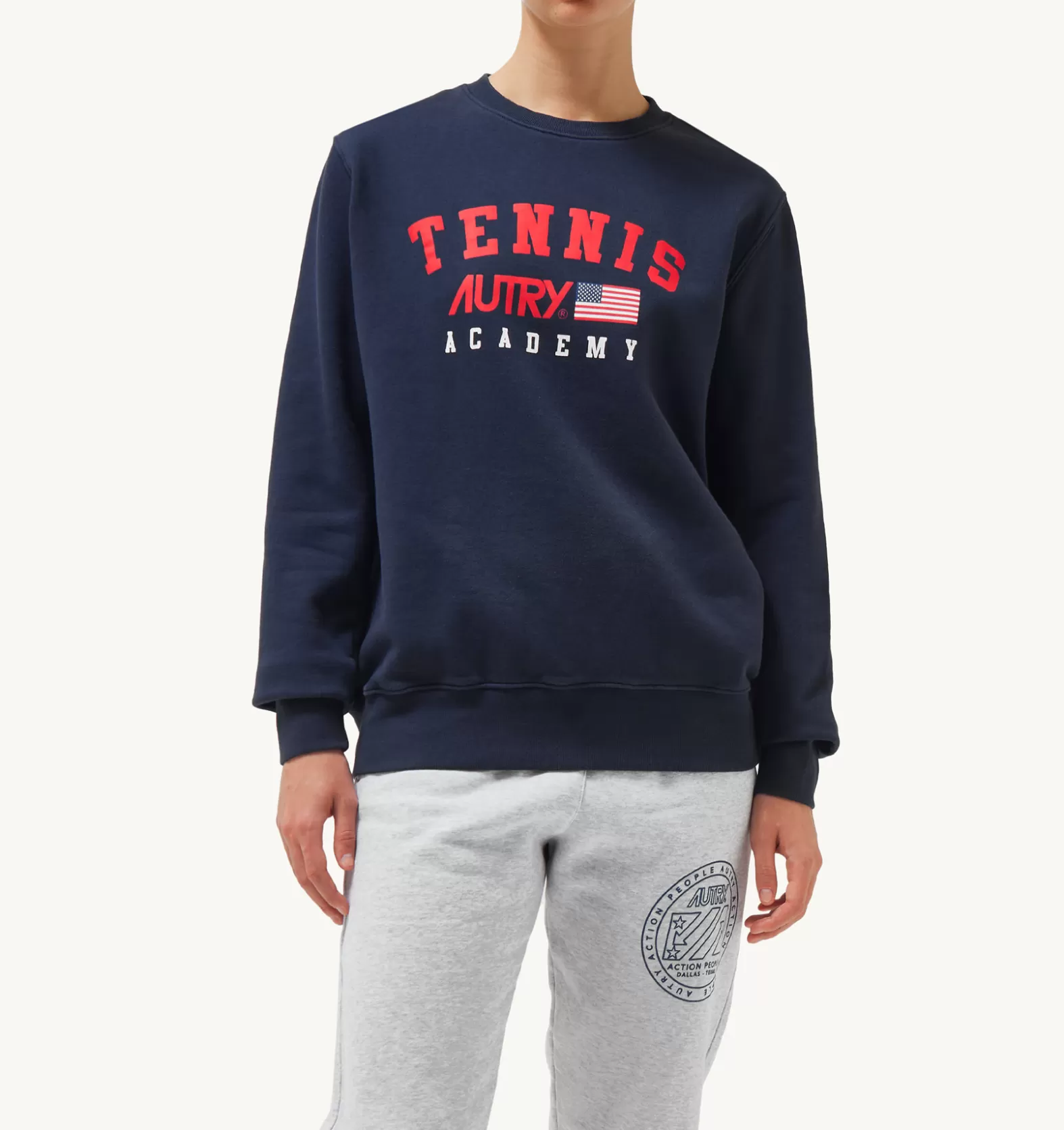 Top^AUTRY Iconic Tennis Logo Sweatshirt Color Blue