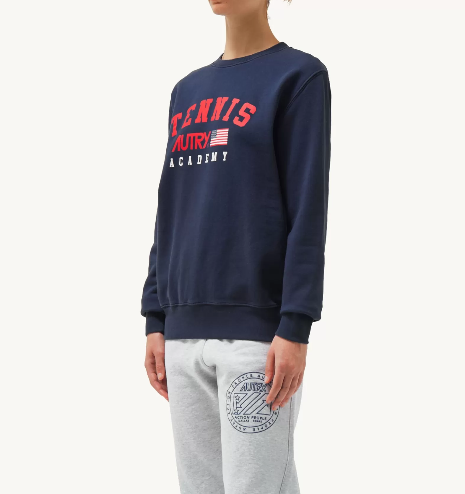 Top^AUTRY Iconic Tennis Logo Sweatshirt Color Blue