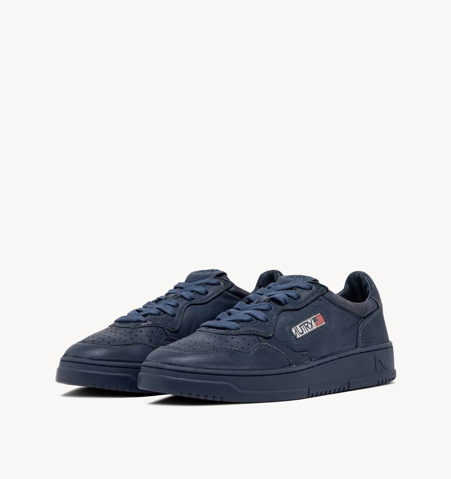 Medalist^AUTRY Medalist Low Sneakers In Dark Denim Goatskin