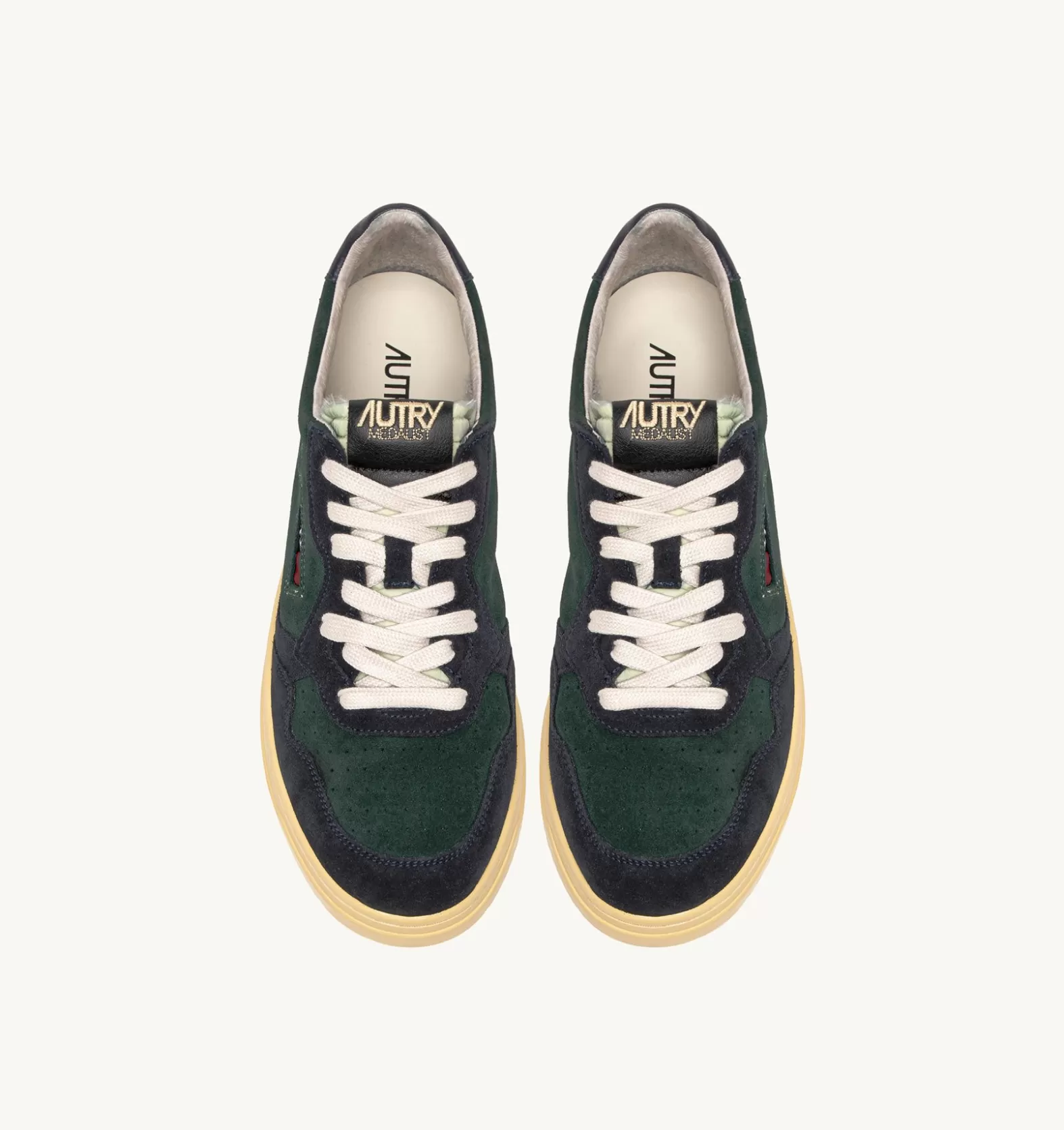 Medalist^AUTRY Medalist Low Sneakers In Green And Blue Suede