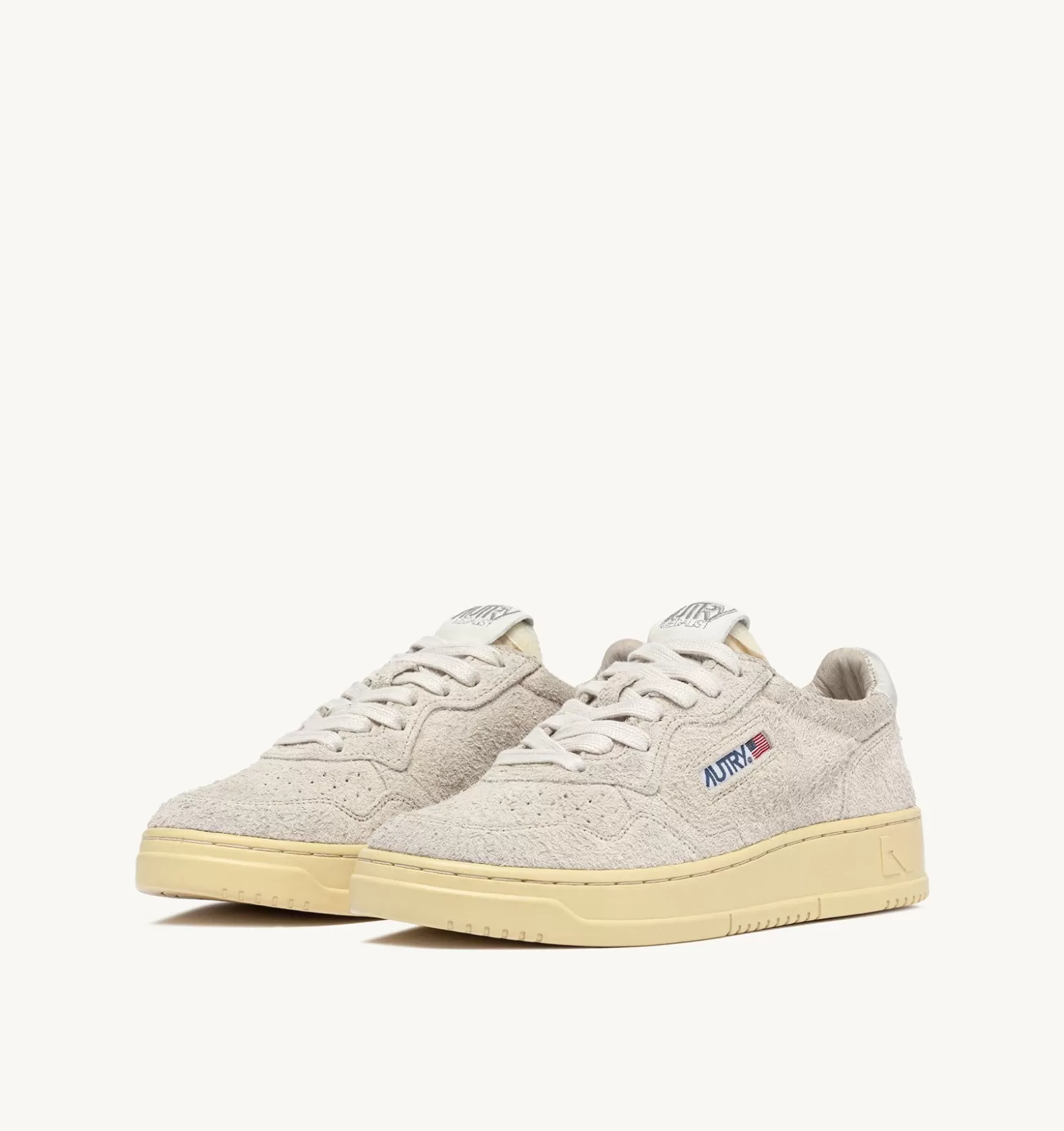 Medalist^AUTRY Medalist Low Sneakers In Hair-Effect Suede Sand Brown