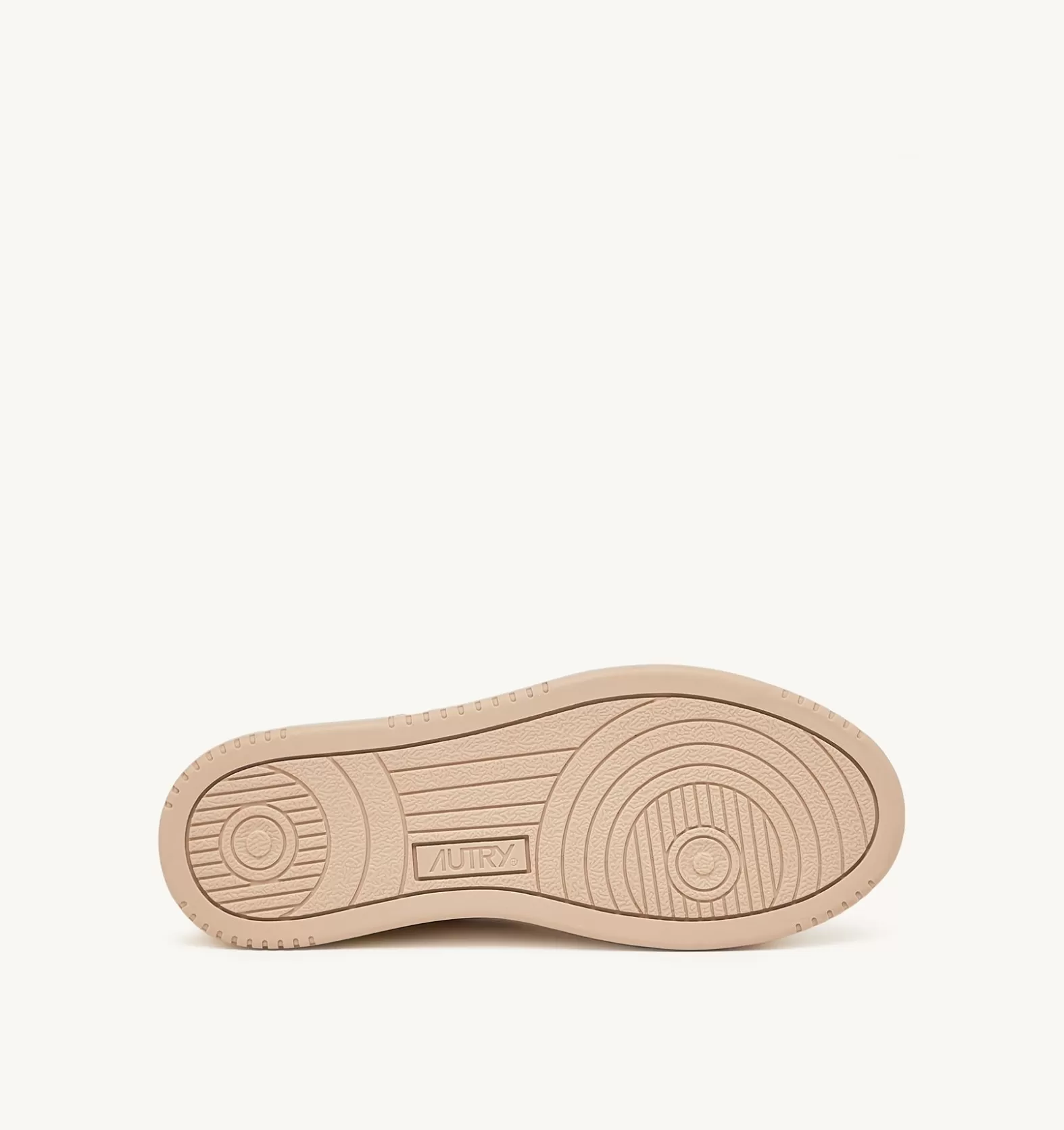 Medalist^AUTRY Medalist Low Sneakers In Ivory White Ribbed Velvet And Gray And Pink Leather