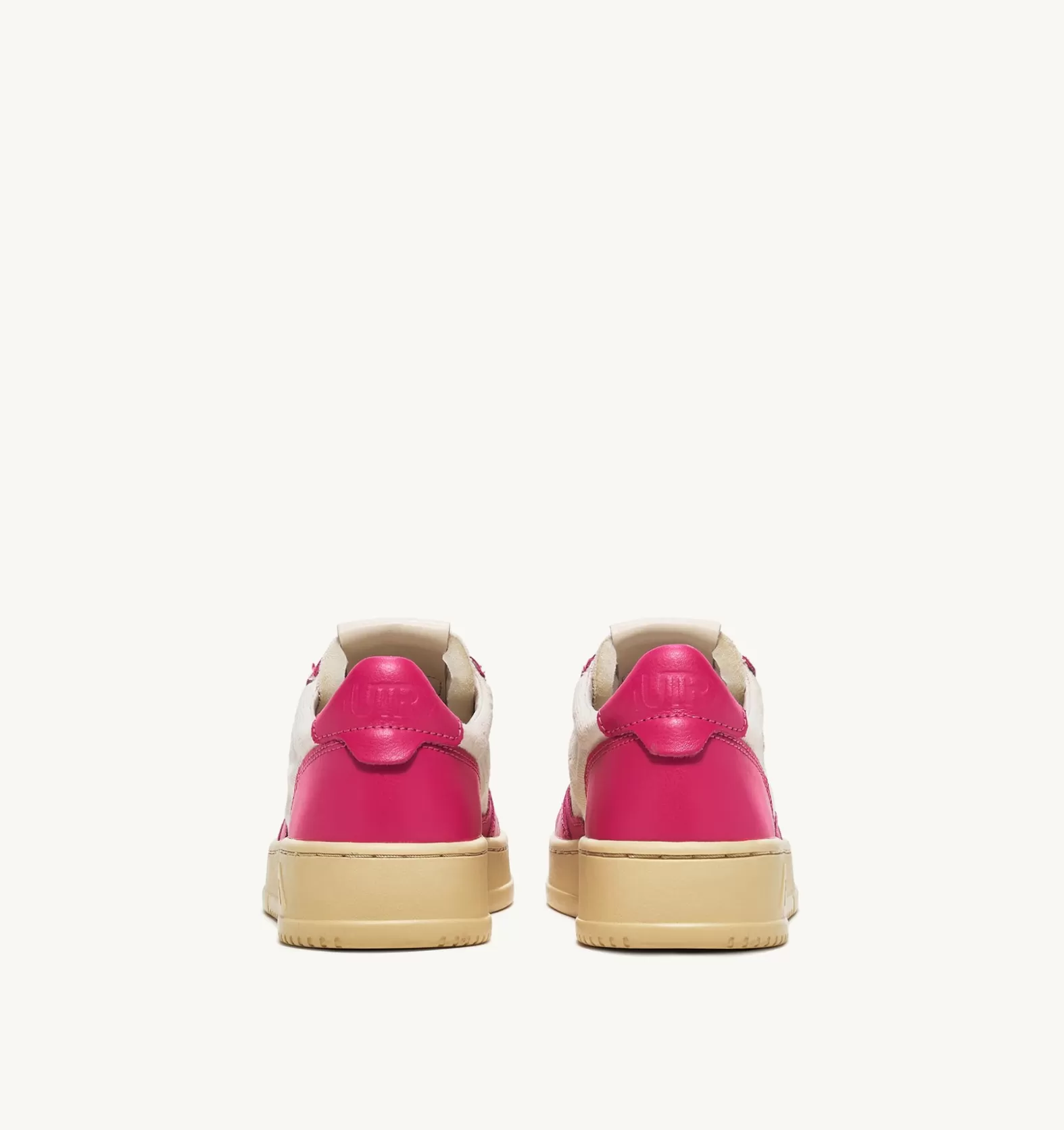Medalist^AUTRY Medalist Low Sneakers In Leather And Canvas Color White And Bubble Tone