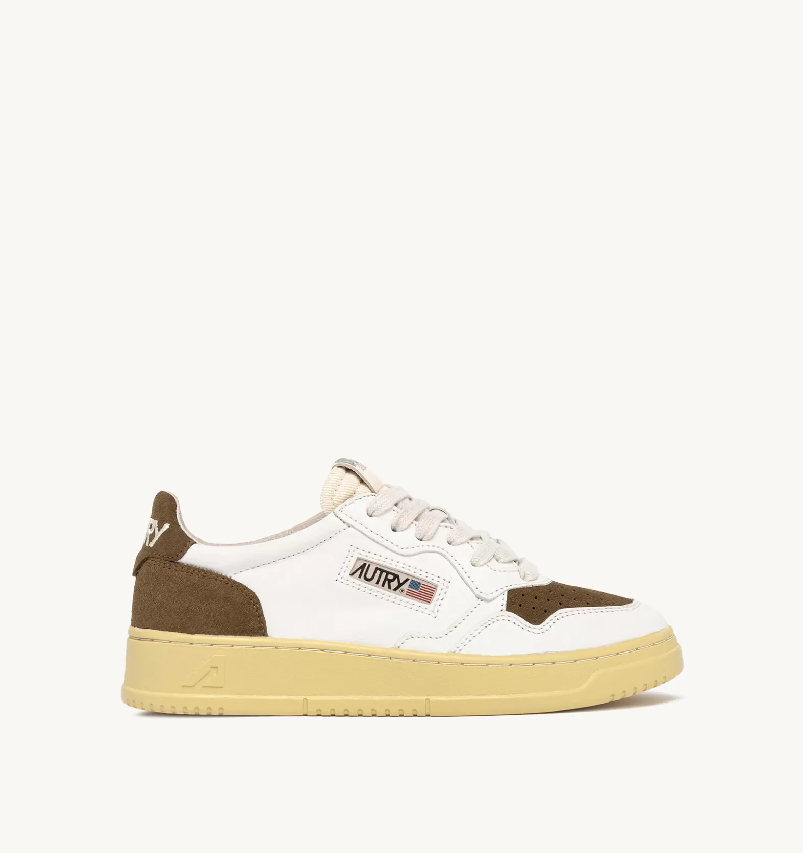 Medalist^AUTRY Medalist Low Sneakers In Leather And Suede White And Brown